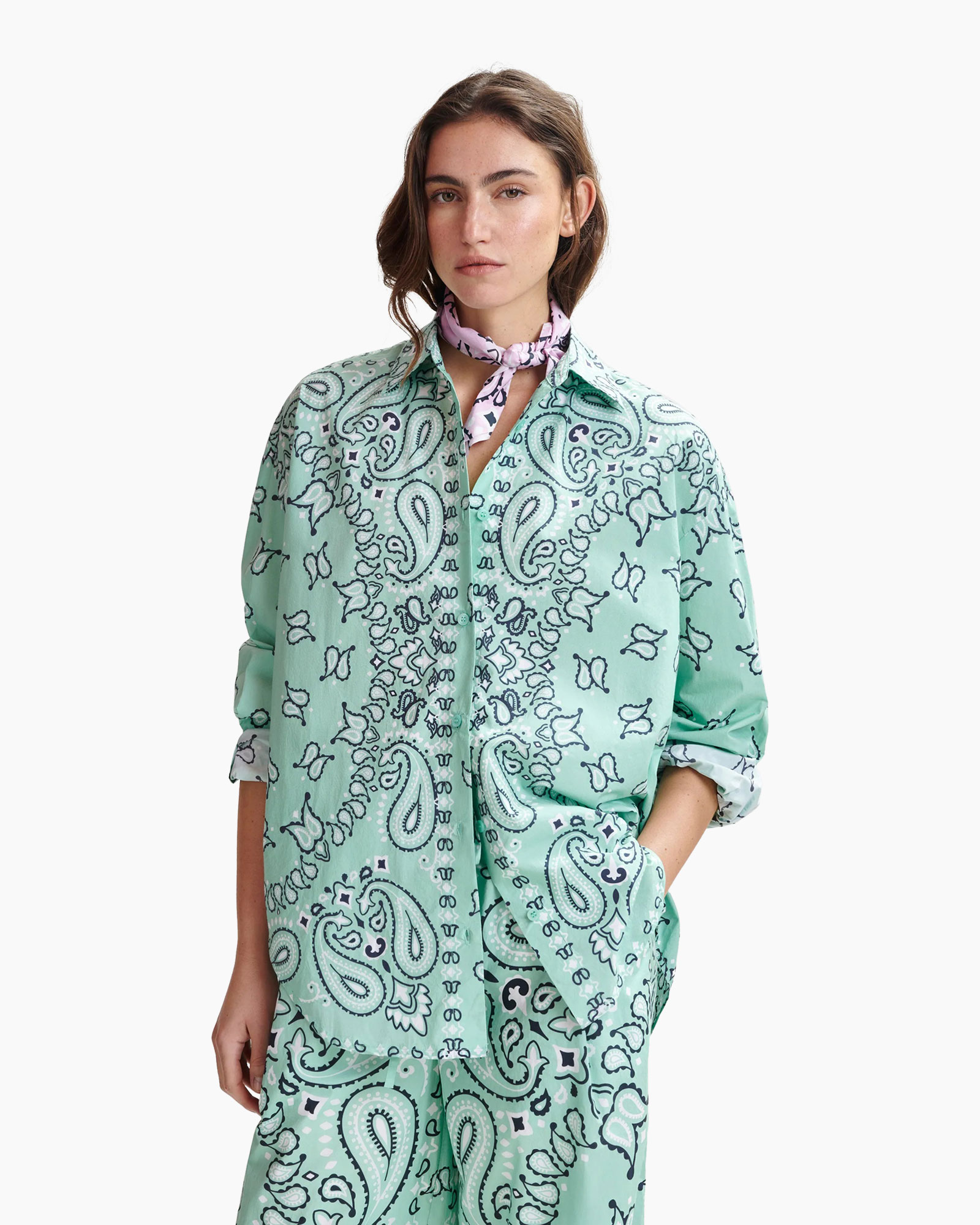Blouse Histende turquoise