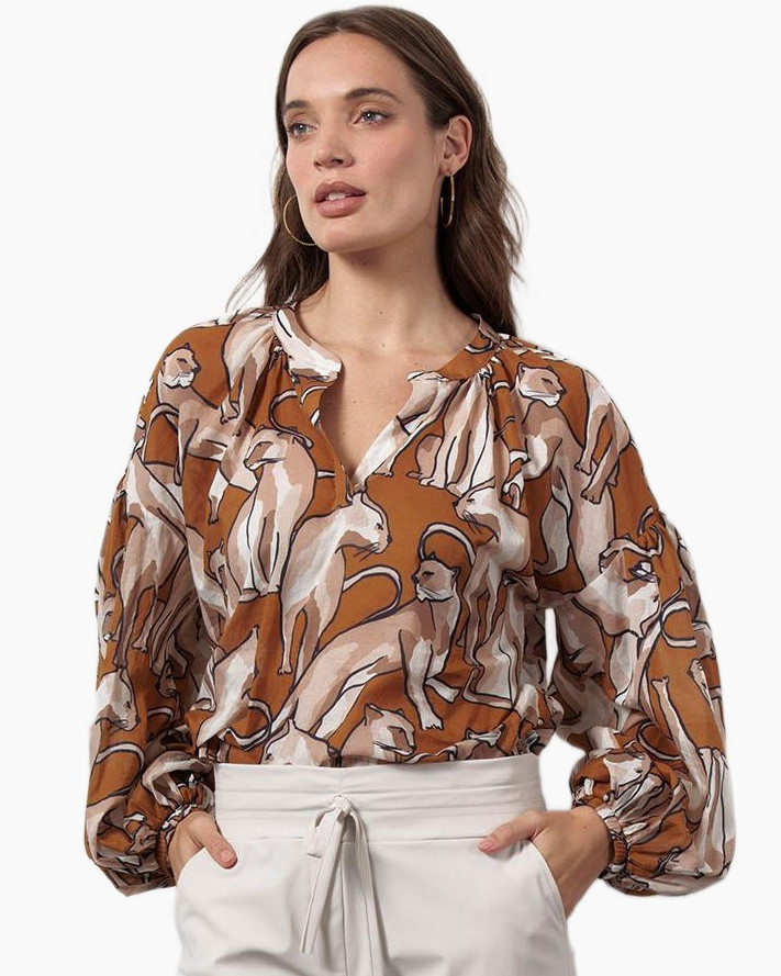 Blouse Marcha Panther Blouse Rood