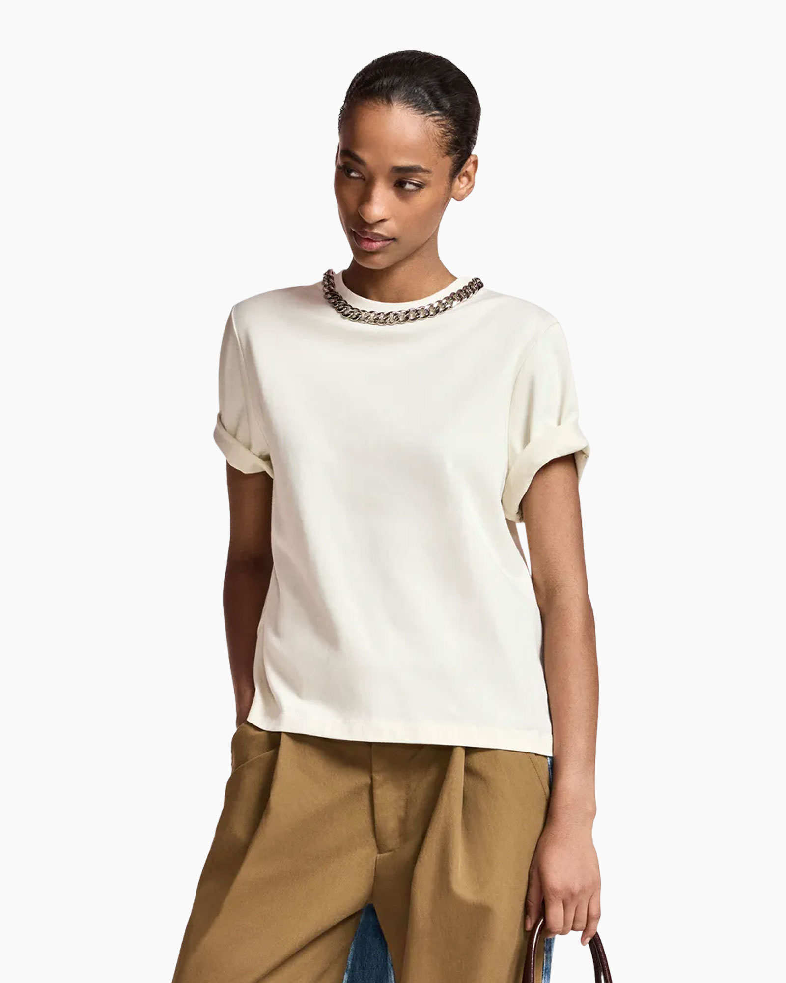 T-shirt Korte Mouw Klaim Off White
