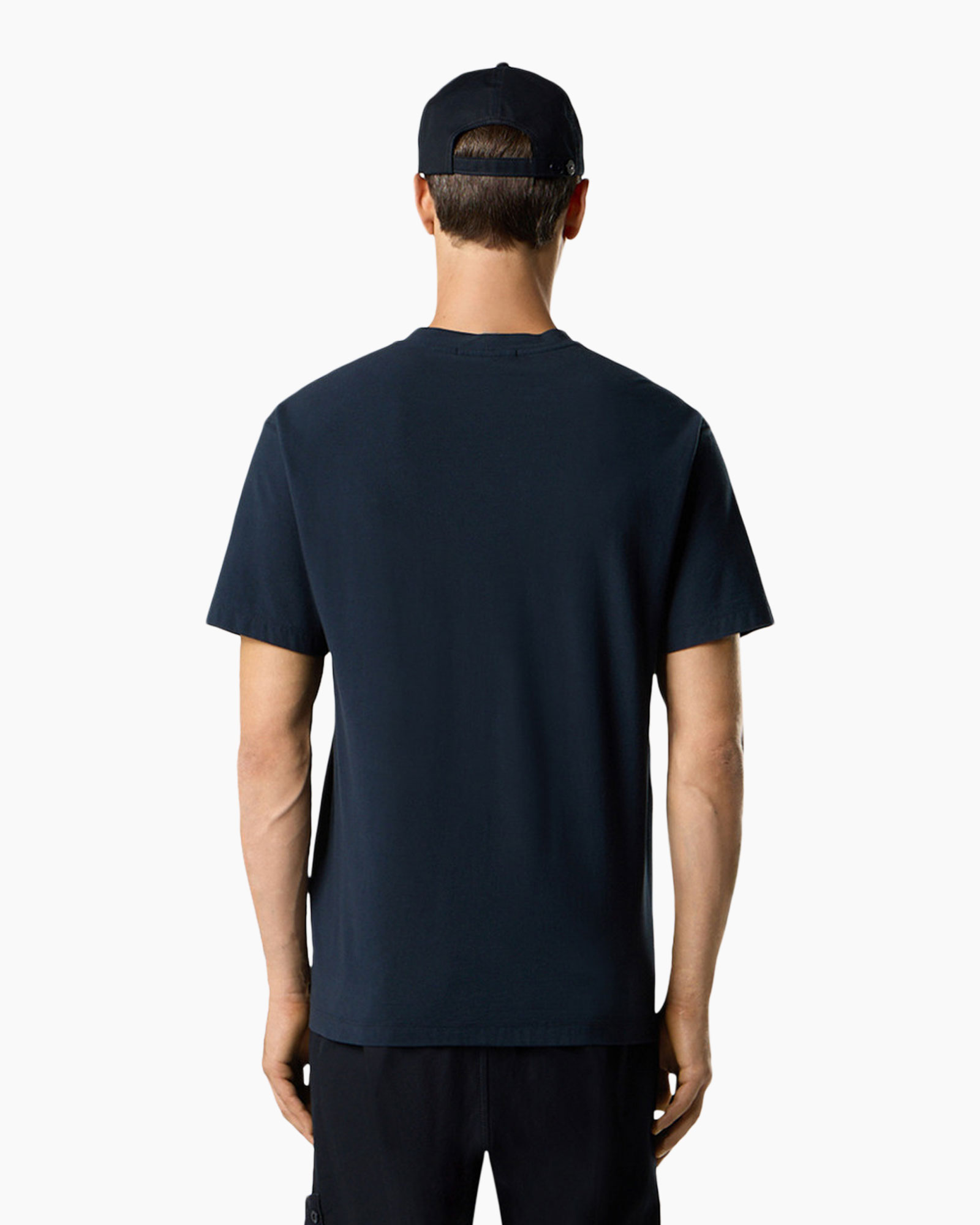 T-shirt Ghost Cotton Jersey Crepe Donker Blauw