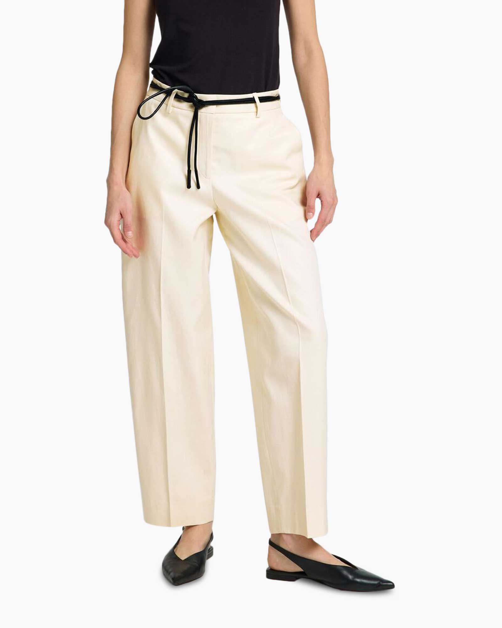 Broek Dora-merla Mw Barrel Pant Off White