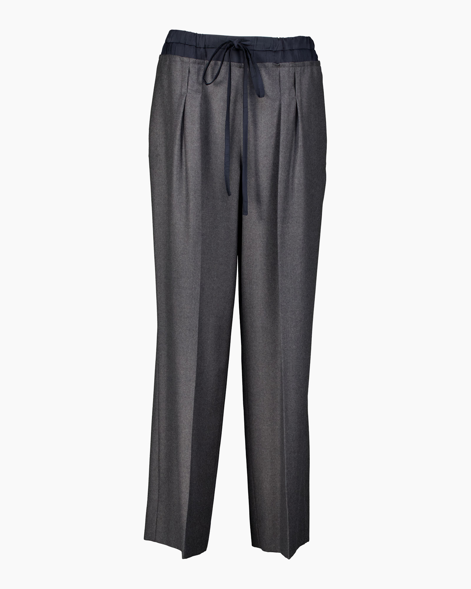 broek, broek, touwtjes, grijs, wijdedelig