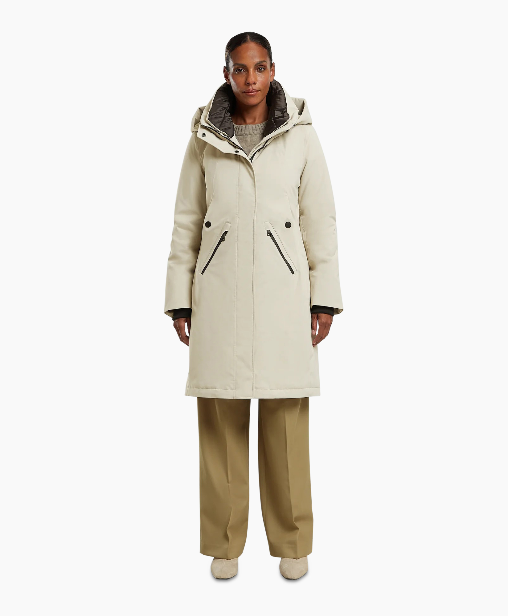 Gewatteerde Jas Evanna Rainwear Coat Wit