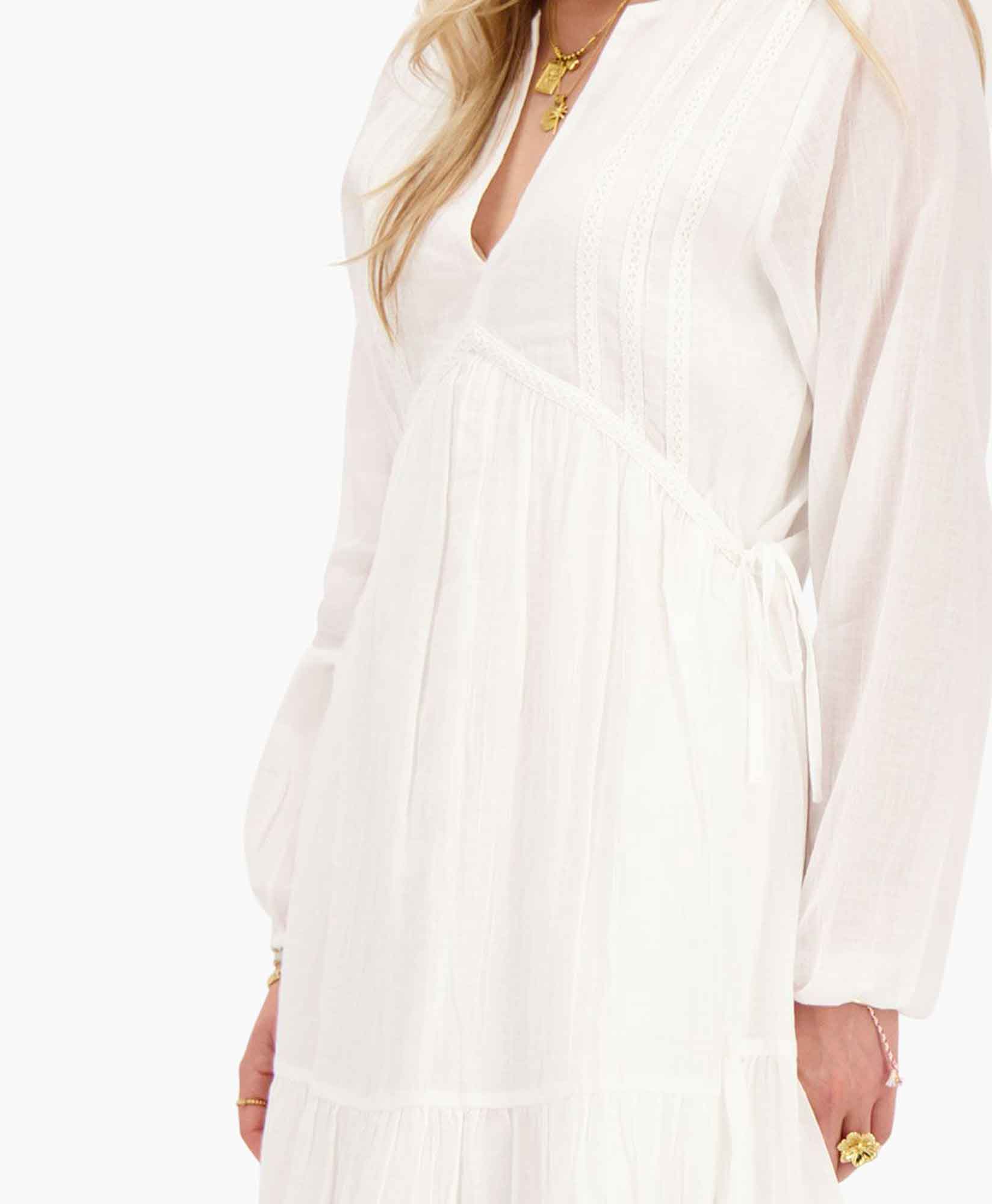 Mini Jurk Mj09923 Wit Mini Jurk Mj09923 Wit