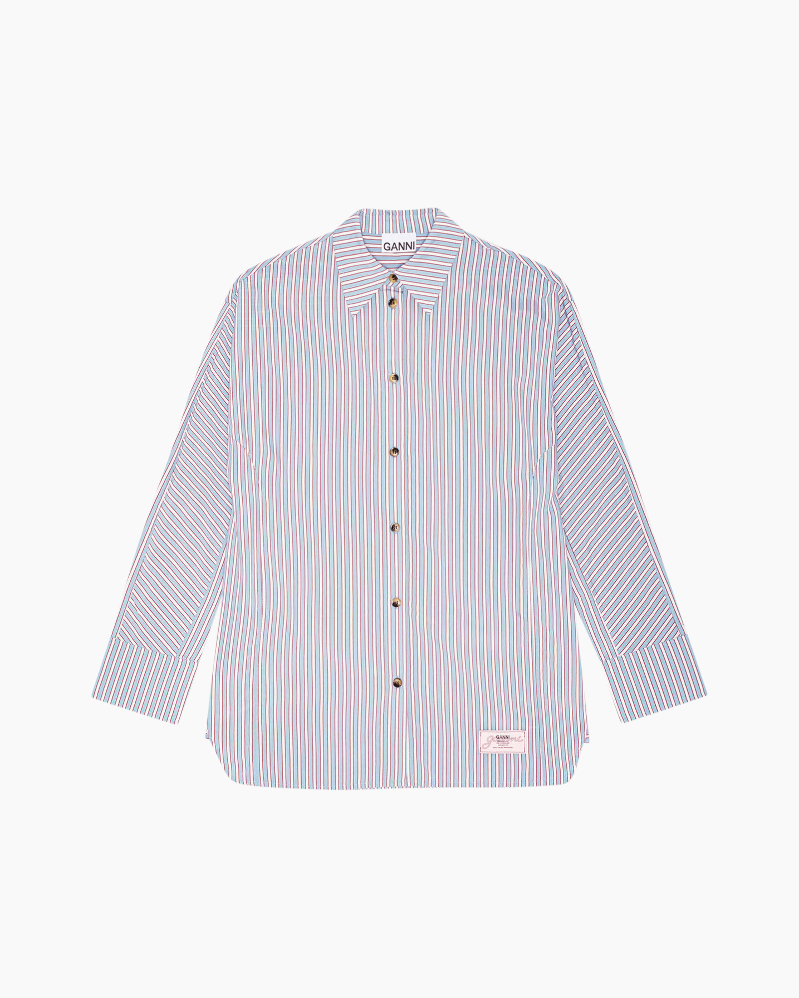 Blouse Yarn Dyed Stripe Xxs Licht Blauw