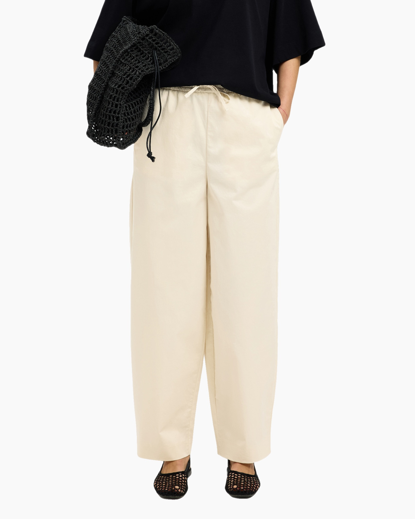 Broek Juma Hw Loose Barrel Pant Off White