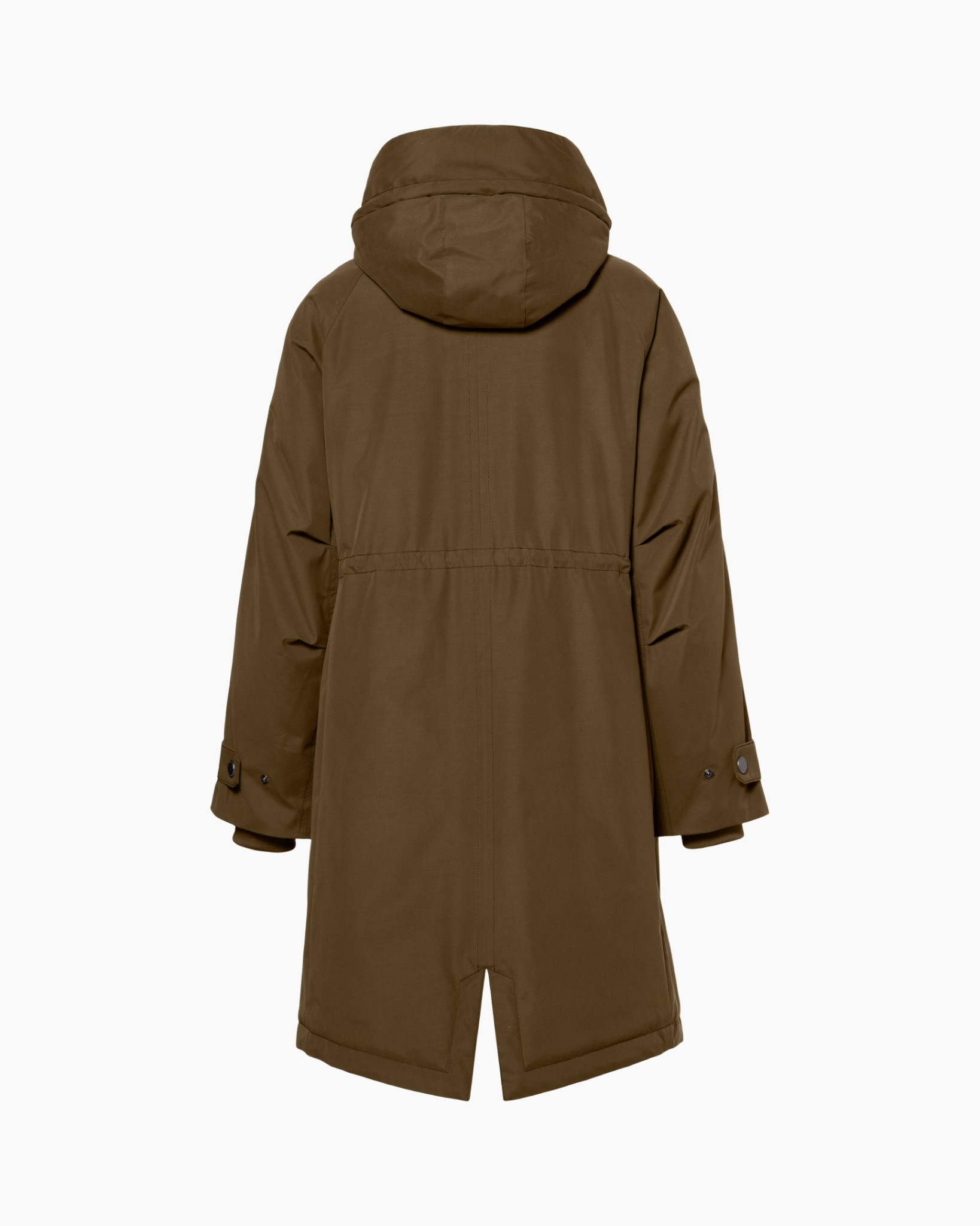 parka, jas, ceintuur?, zakken, khaki