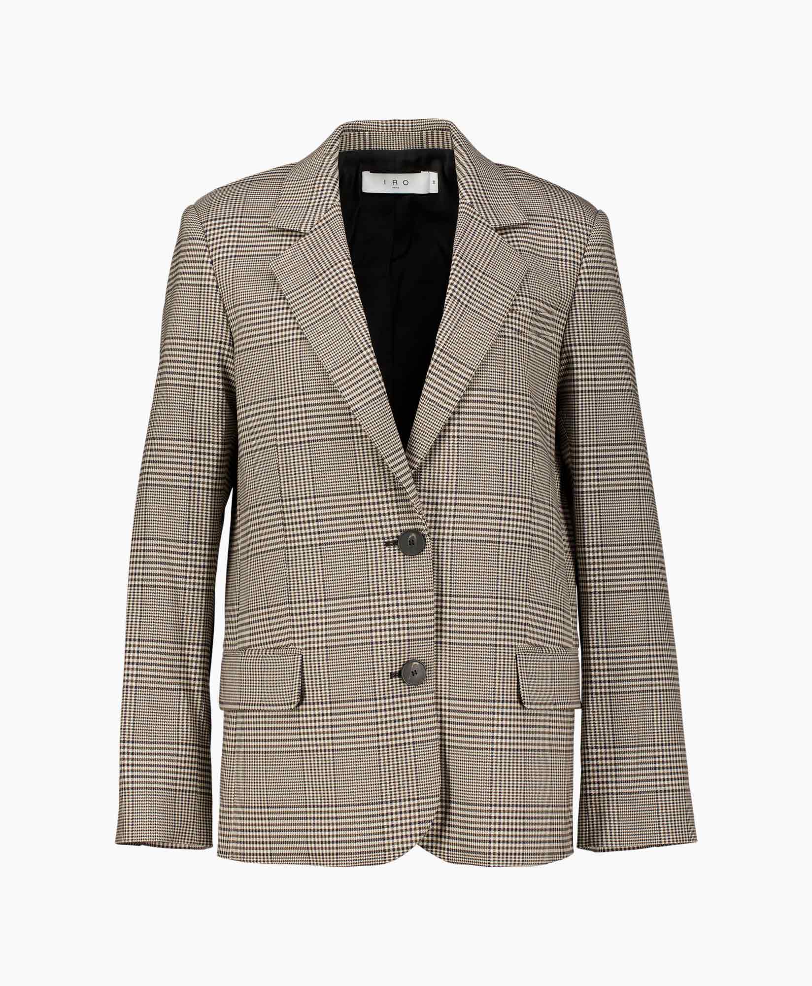 blazer, plaid, geruit, twee-knops, lijf