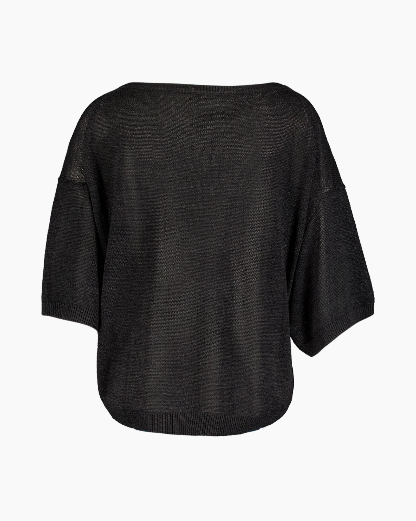 zwart, brei, pullover, trui, losse pasvorm