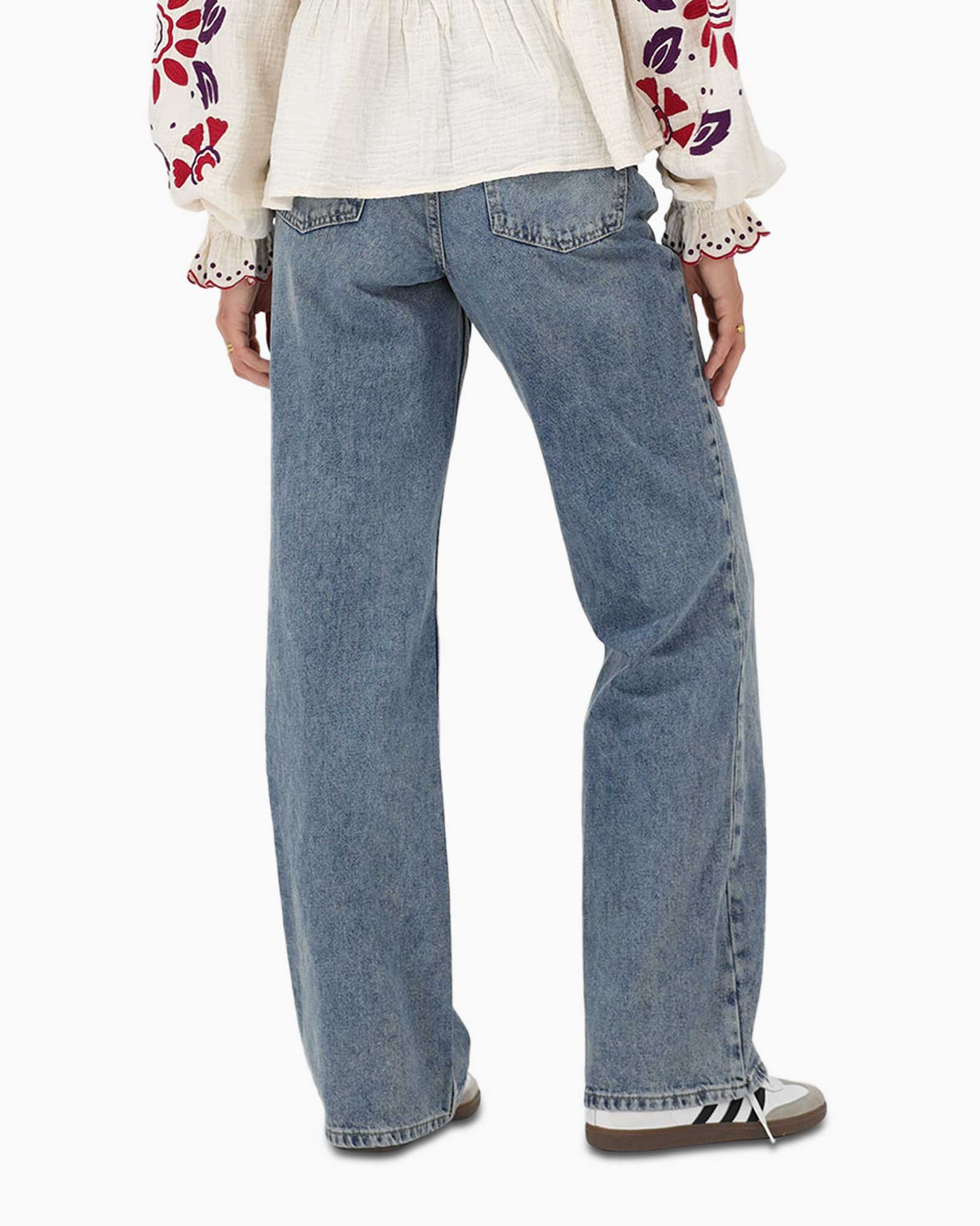 Broek Wide Leg Jeans Blauw