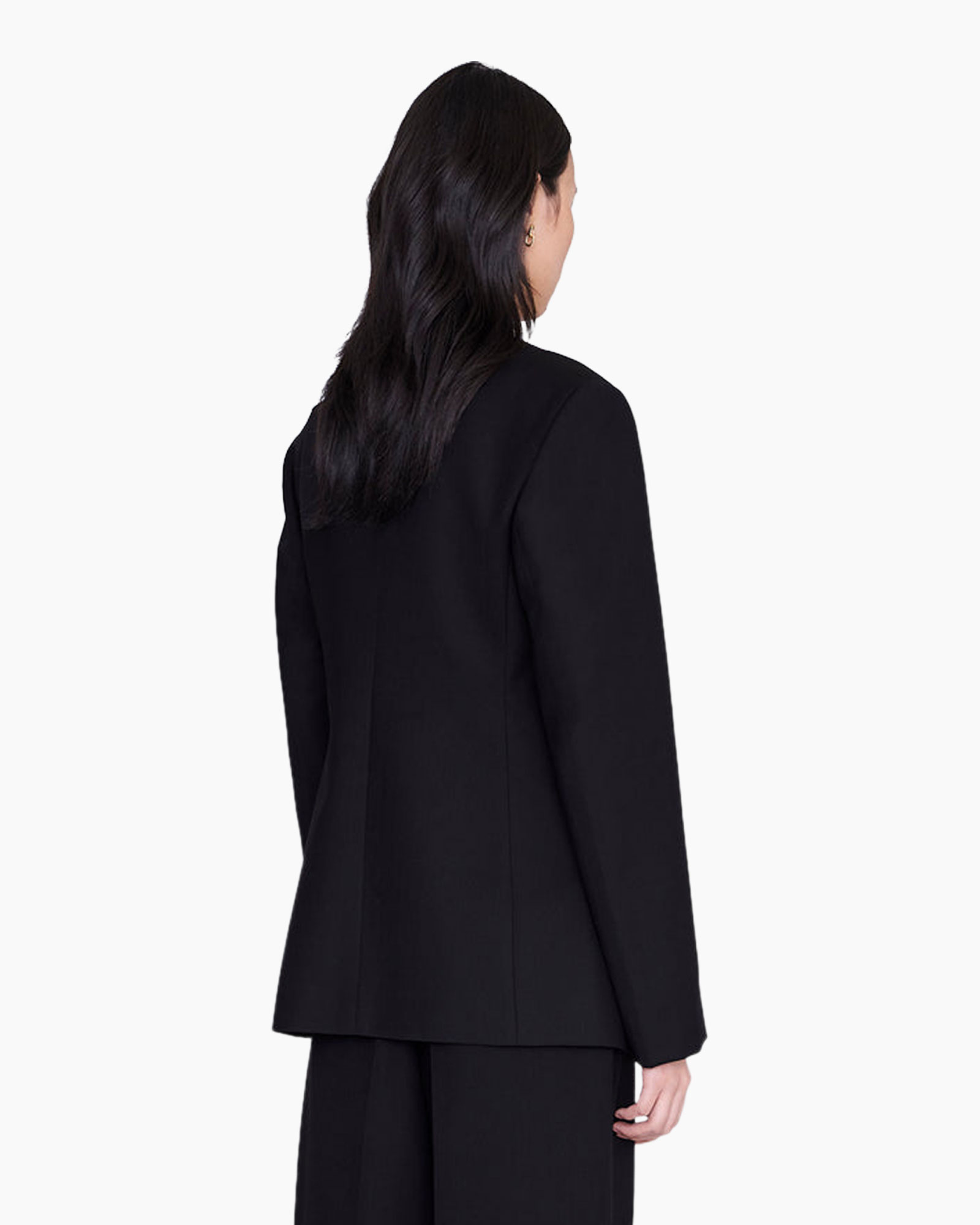 blazer, vrouw, zwart, langemouw, formeel