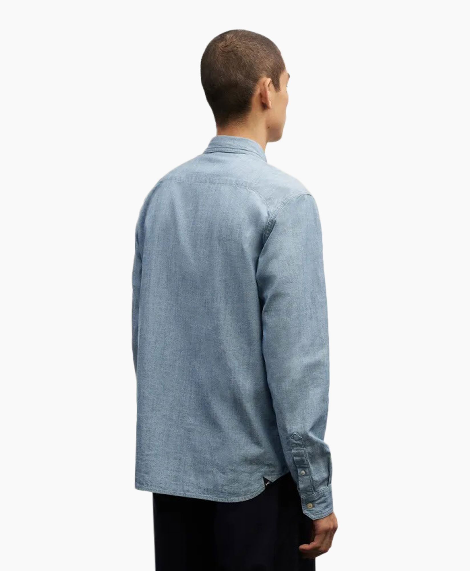 Overhemd Rich Reg Shirt Chambray Groen