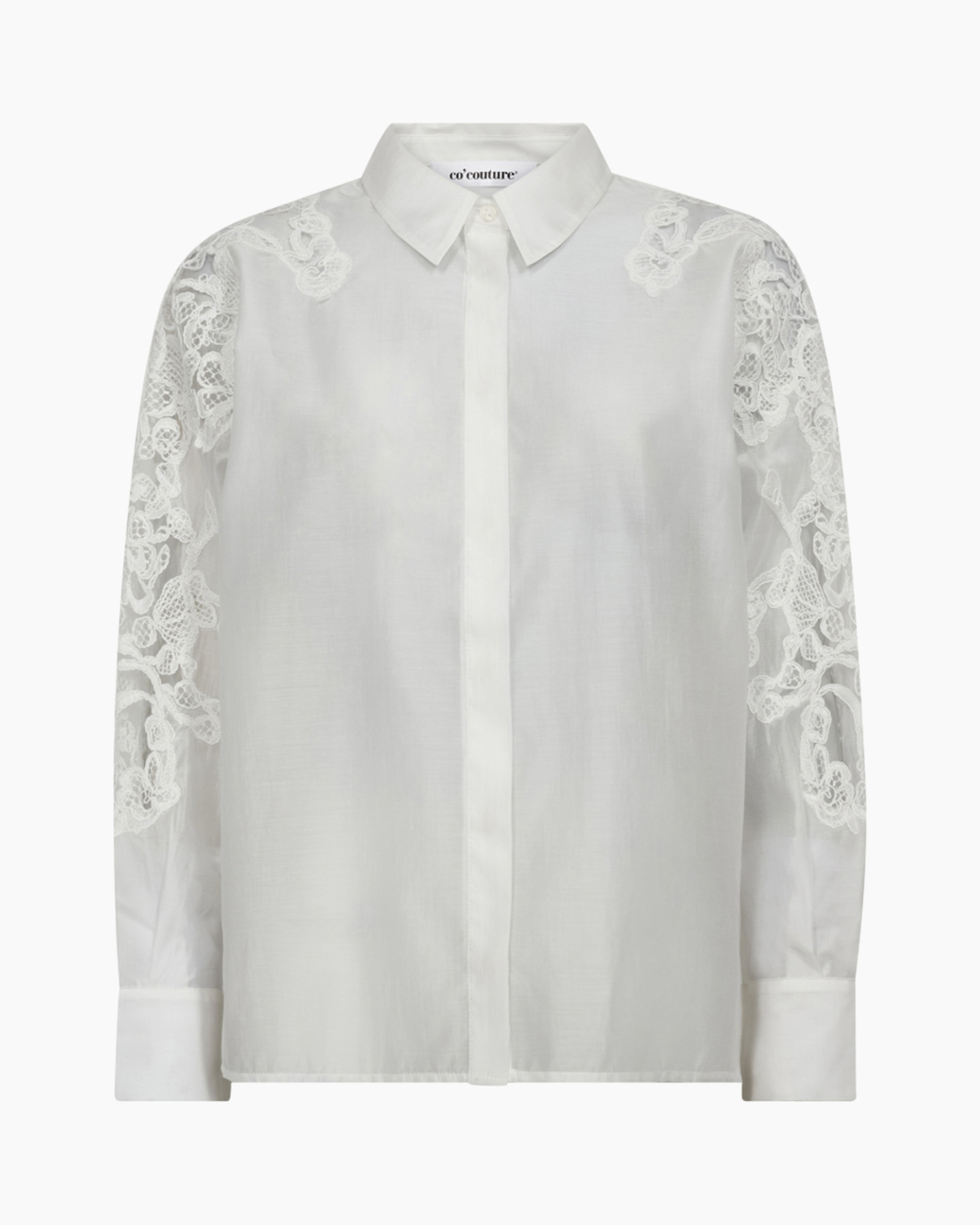 T-shirt Korte Mouw Kawa Embroidery Wit