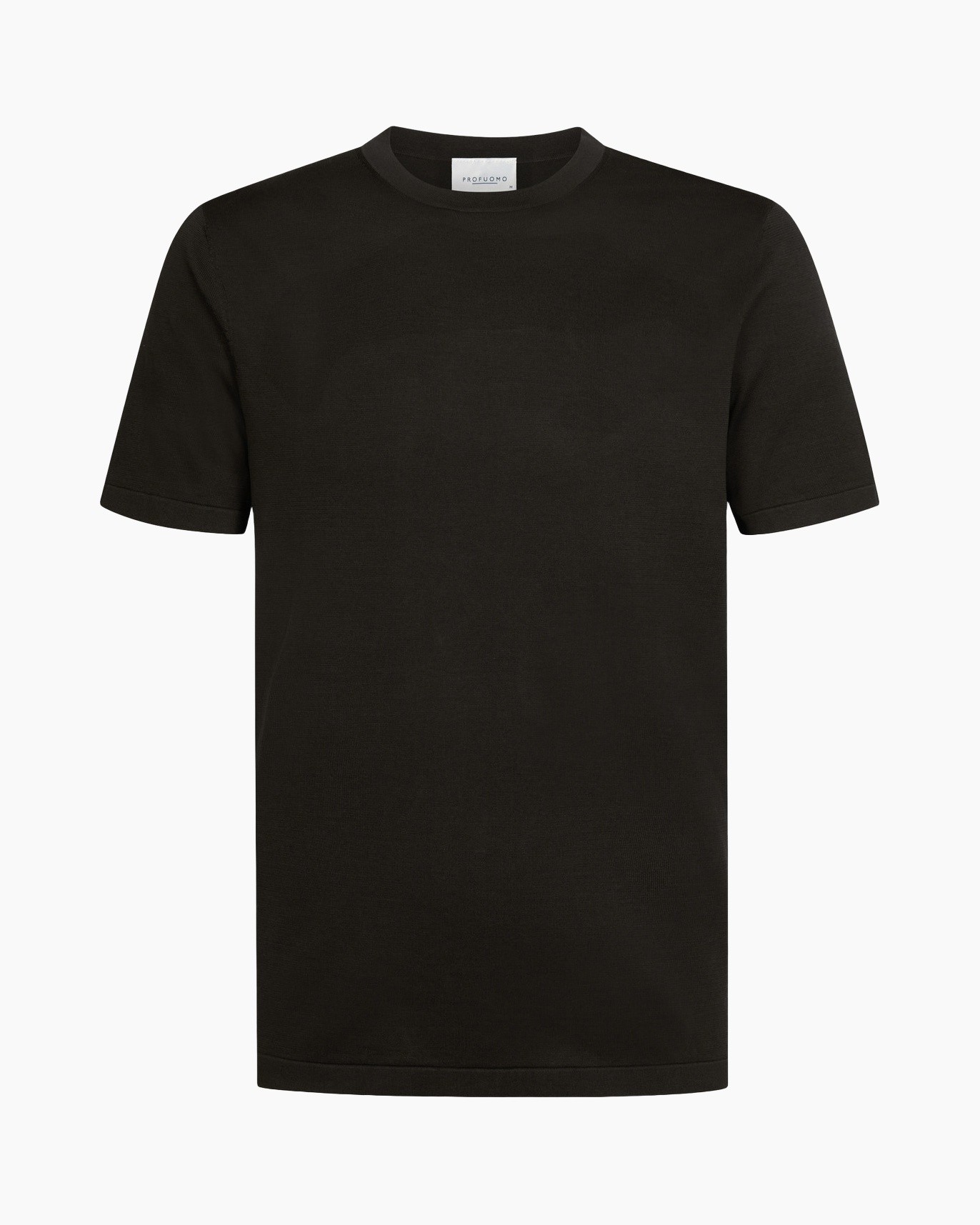 t-shirt, crew neck, short sleeves, zwart, katoen