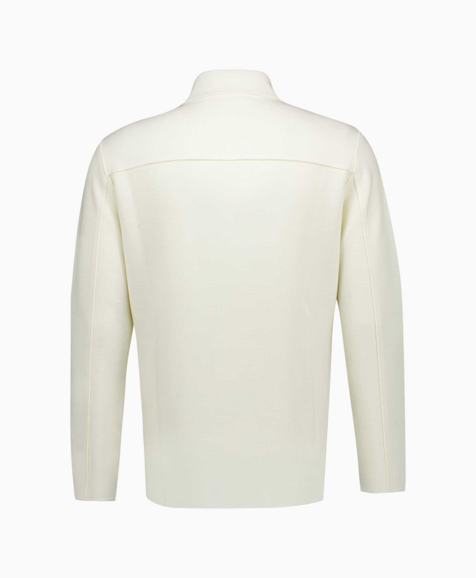 Overshirt Knitted Wol Wit