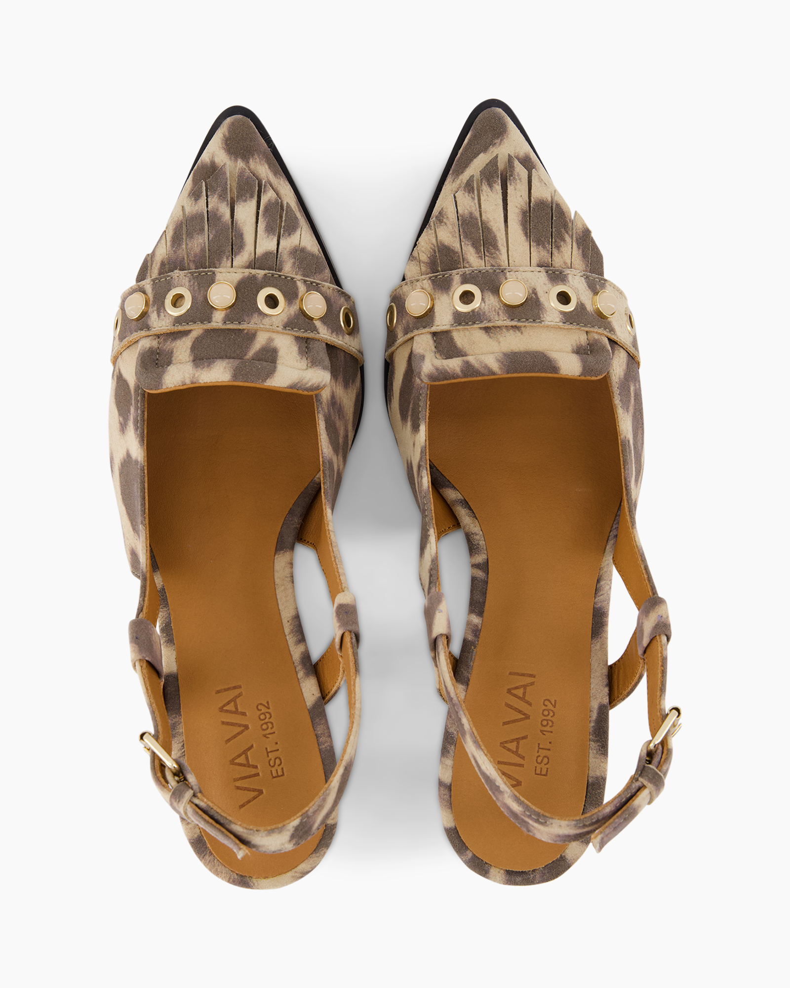 shoes, sandals, pointed-toe, tie-dye, studded straps