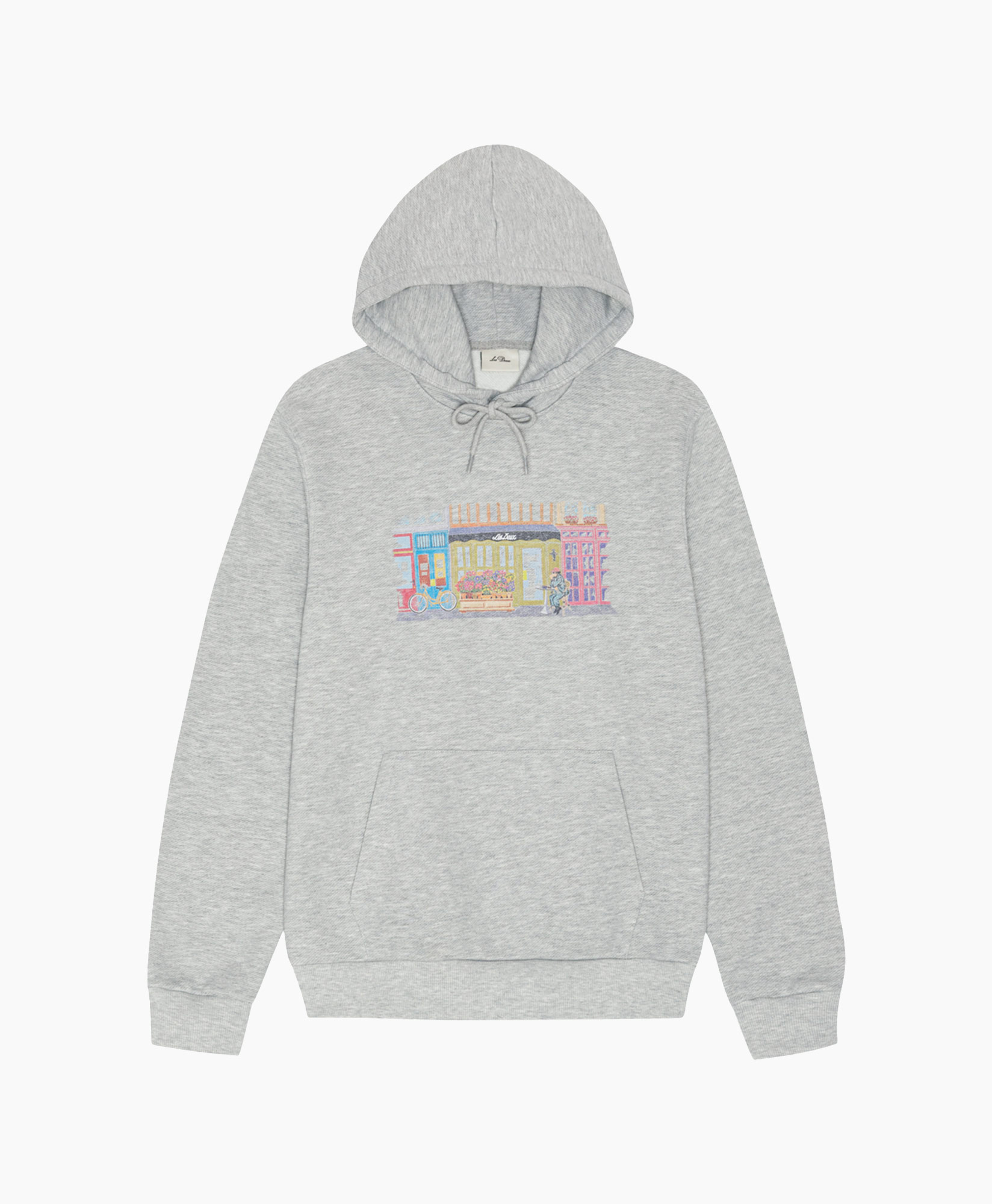 hoodie, hooded sweatshirt, grijs, grafisch, zak