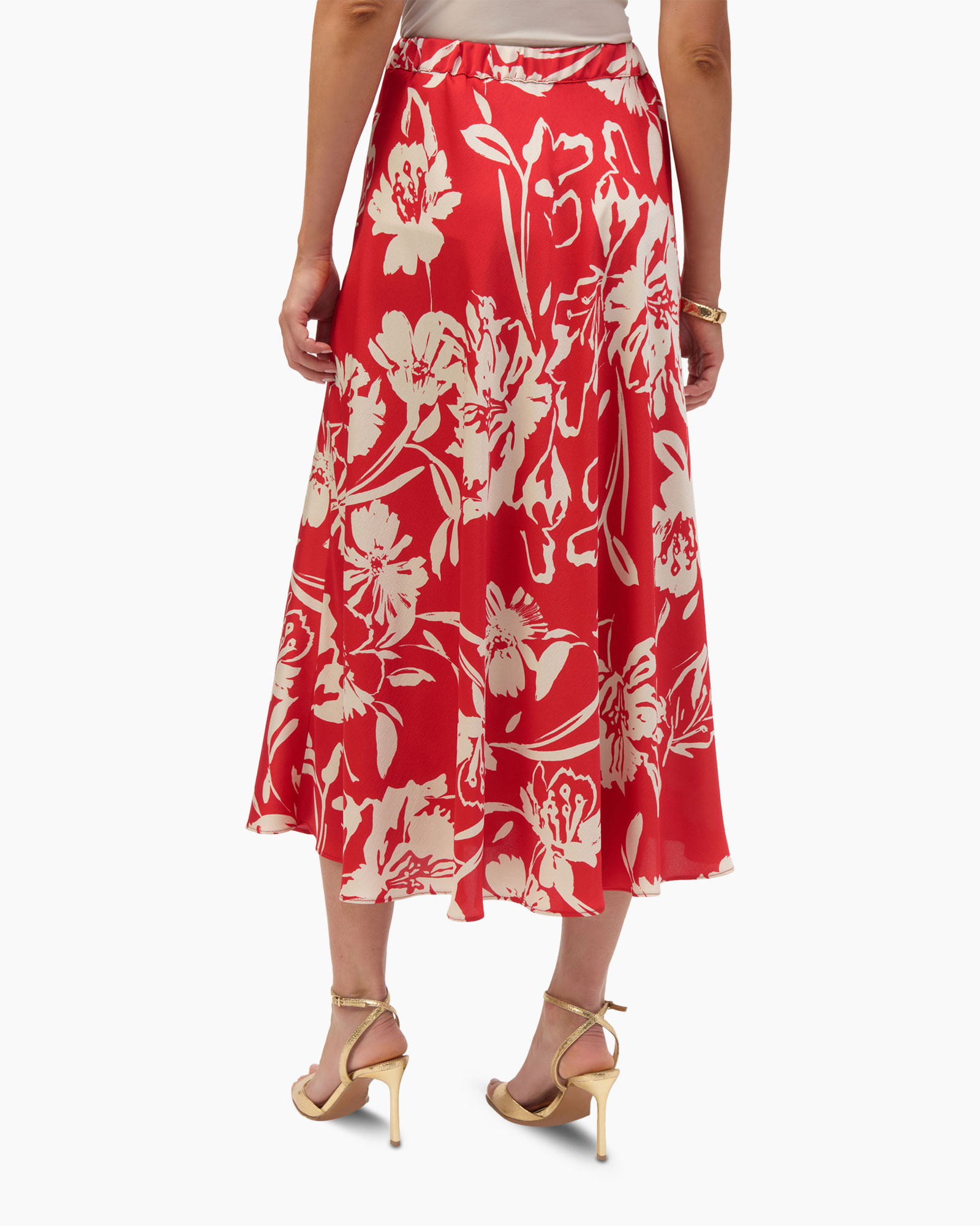 Rok Midi Print Rood