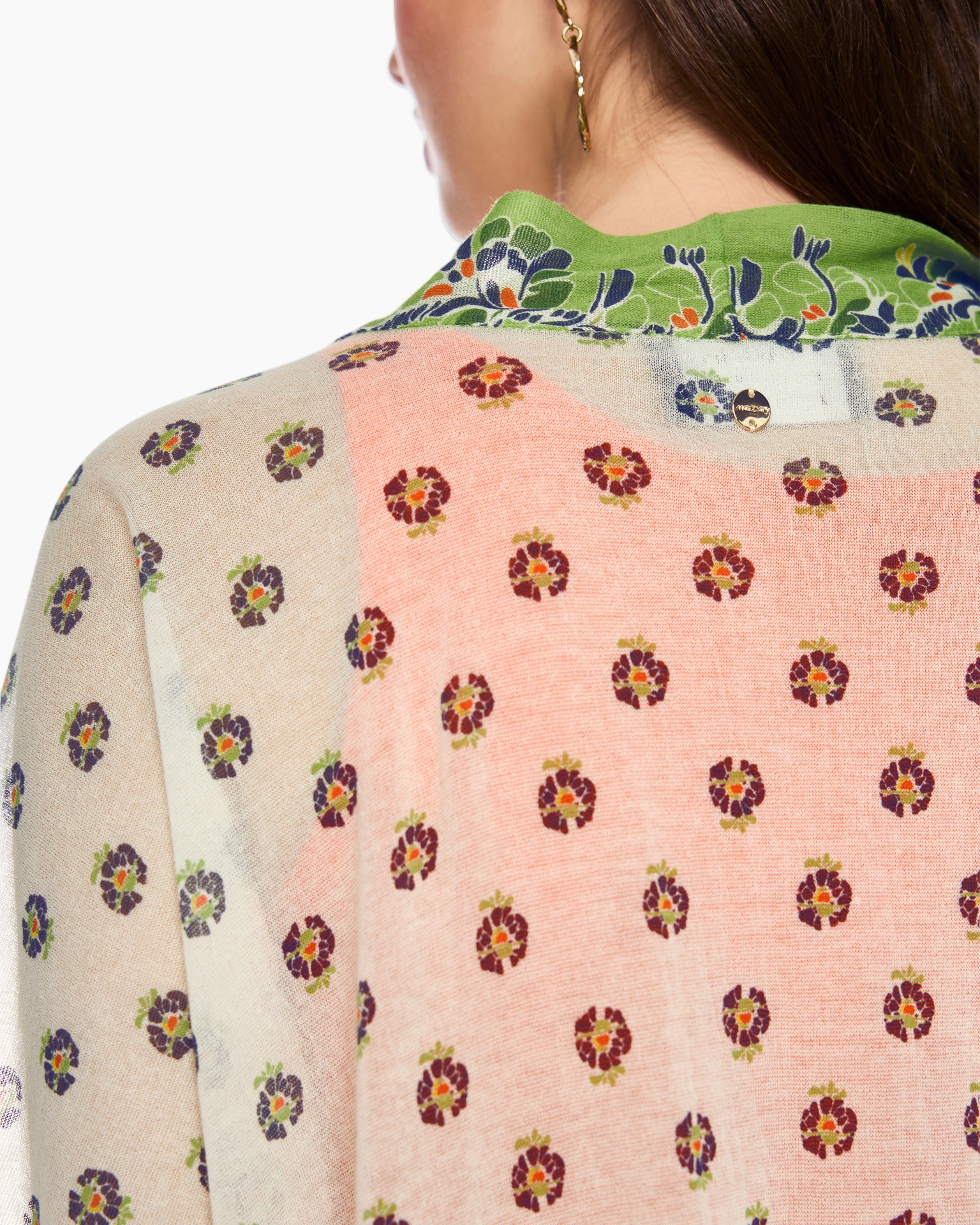 gebreide kleding, vest, patroon, pastel, kraag