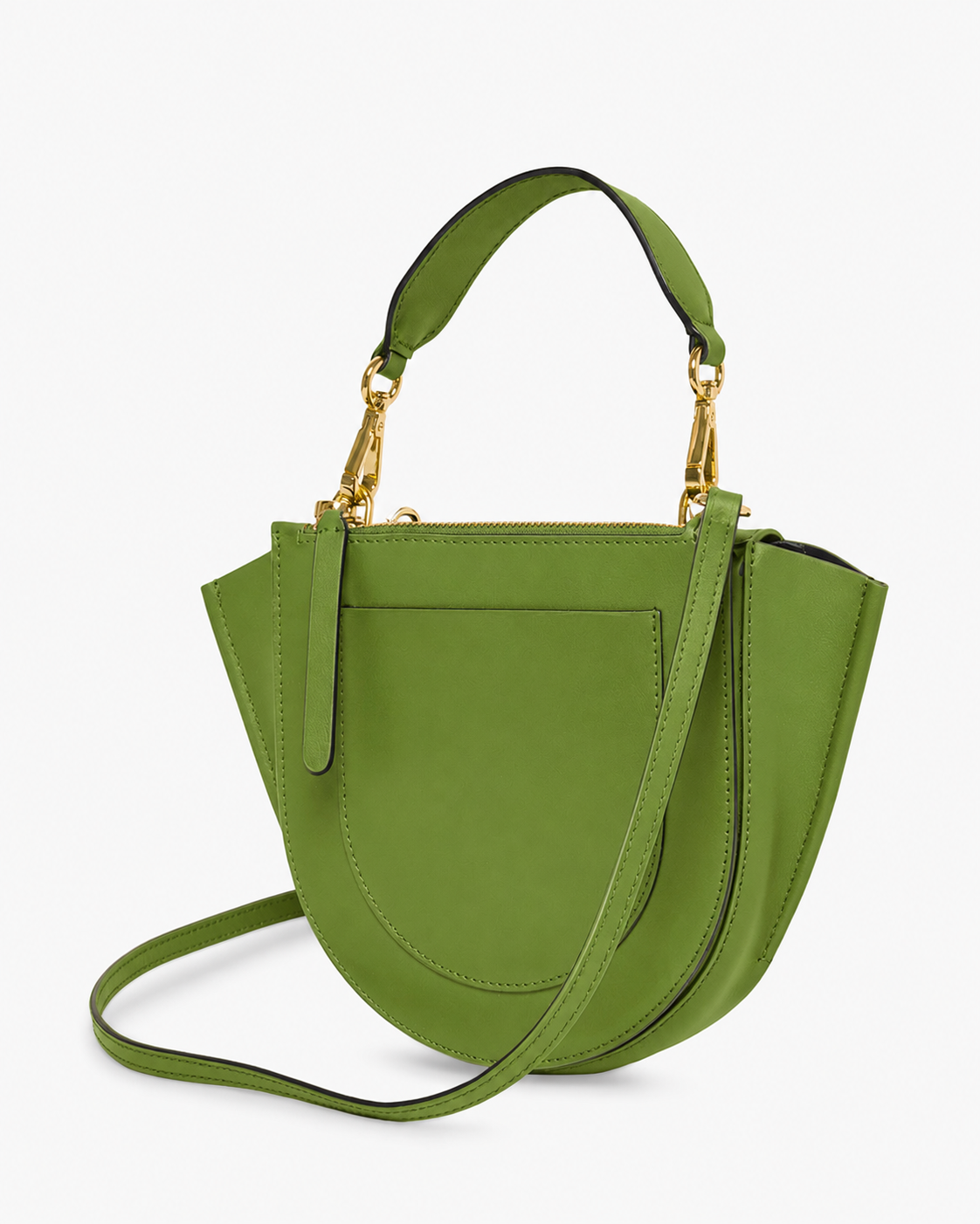 groene tas, handtas, schoudertas, mini tas, gouden hardware