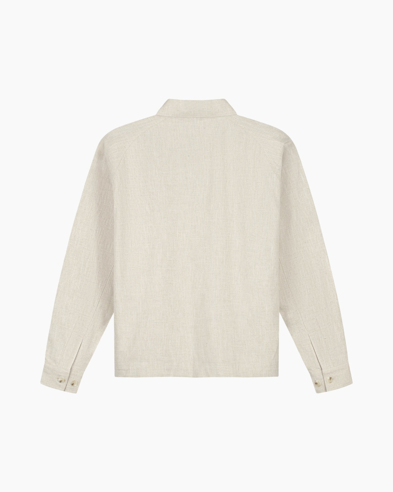 hemd, linnen, beige, lange mouwen, kraag