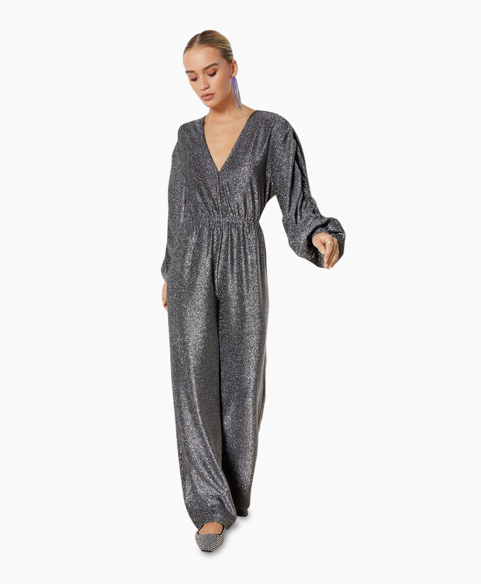 Refined Department Jumpsuit  Glitter Zilver