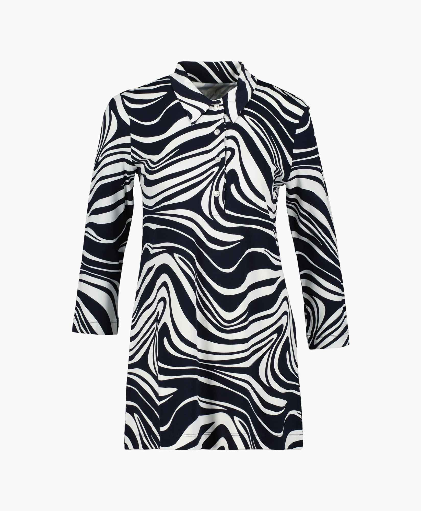 Trvl Drss Tuniek 02-t1125-45x Blauw dessin