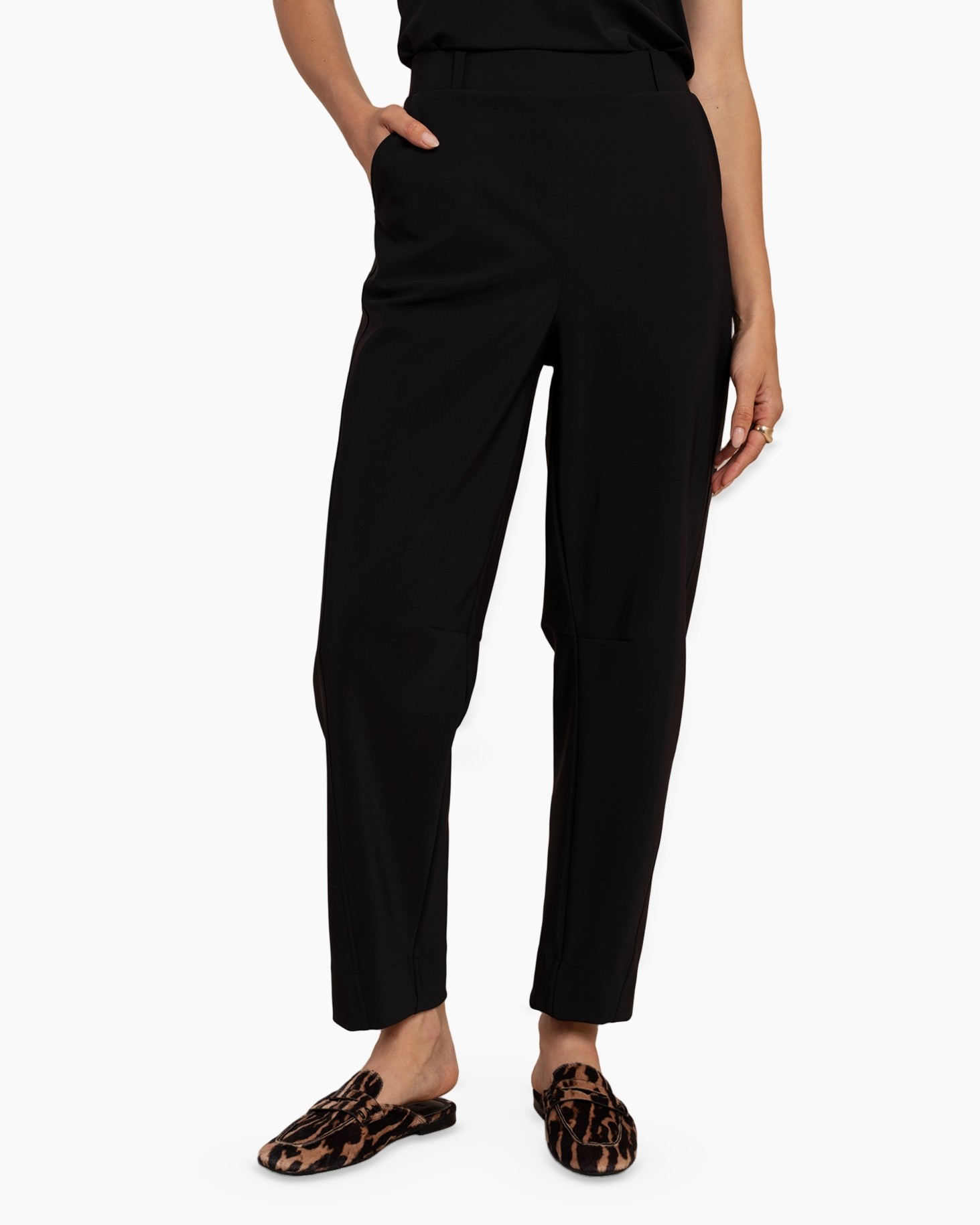 Broek Marlise Barrel Trousers Zwart