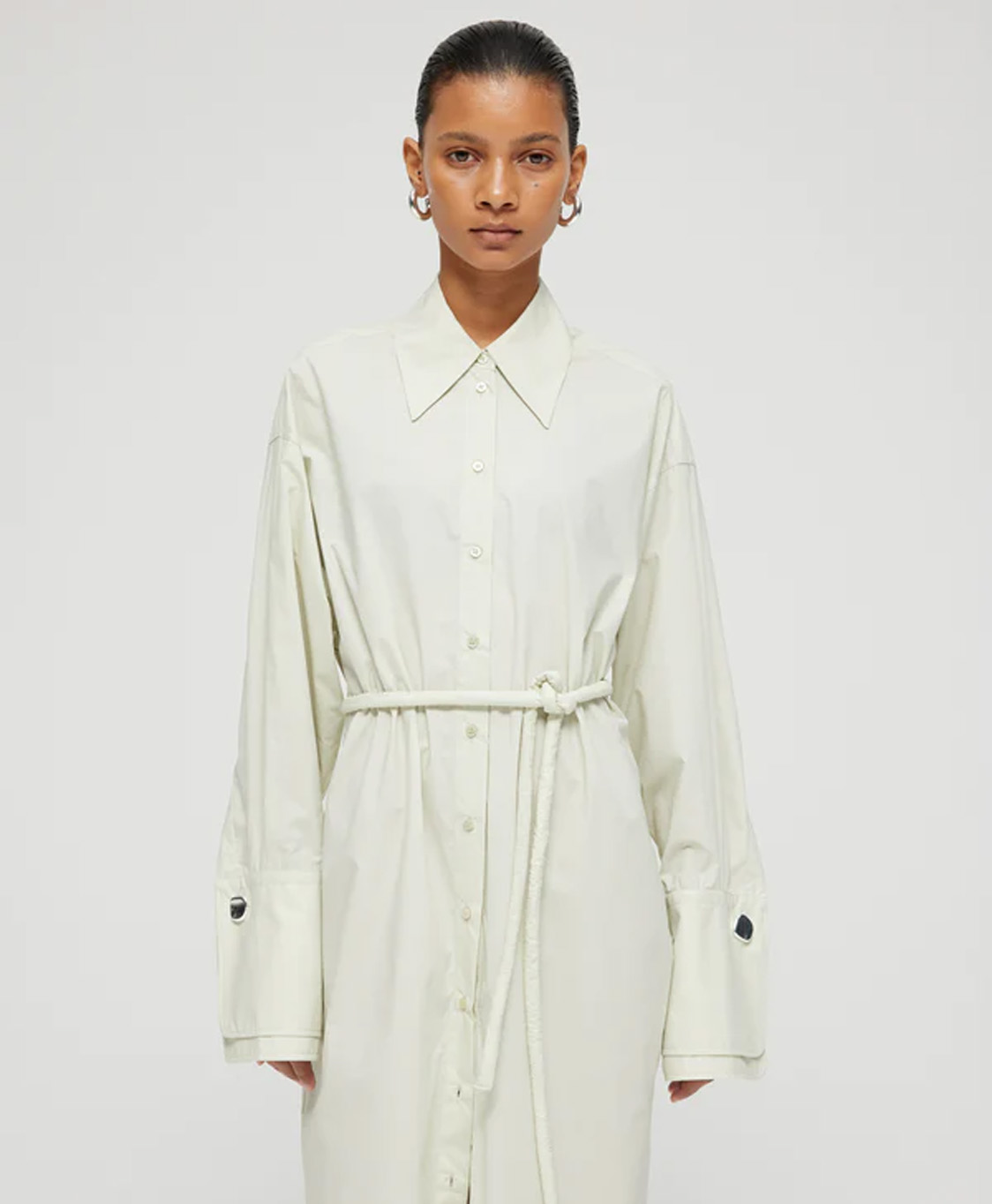 Róhe Midi Jurk 406-33-024 Off White