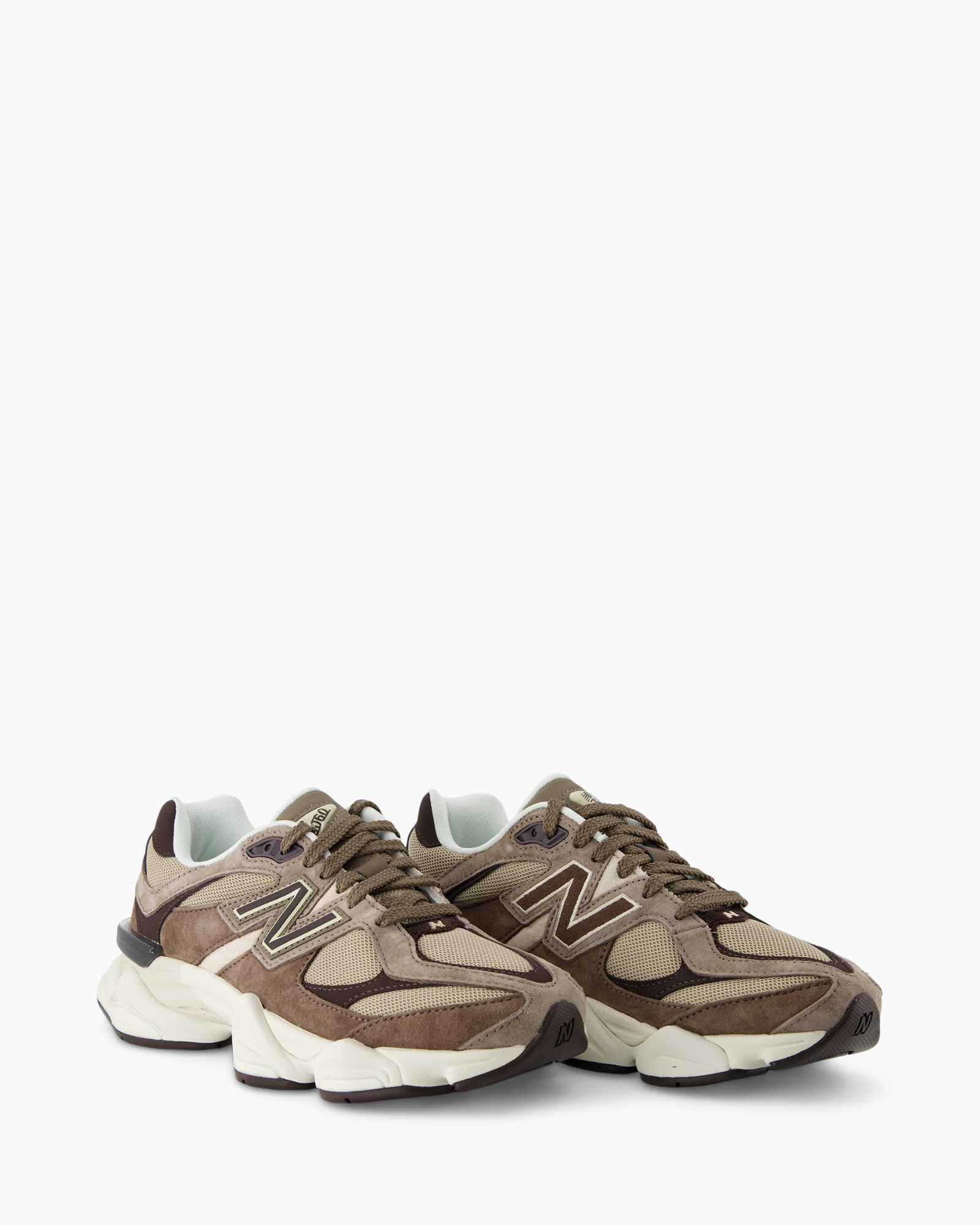 sneaker, schoenen, mesh, bruin, dikke zool