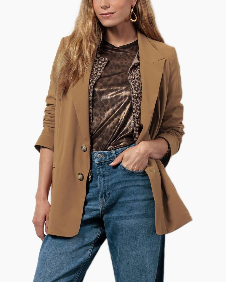 Blazer Sofia Bonded Blazer Zand