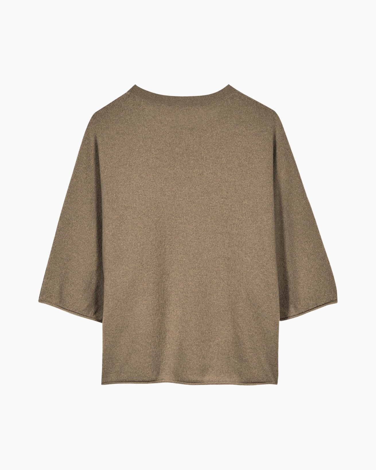 sweater, breipreb, beige, lange mouwen, losvallend