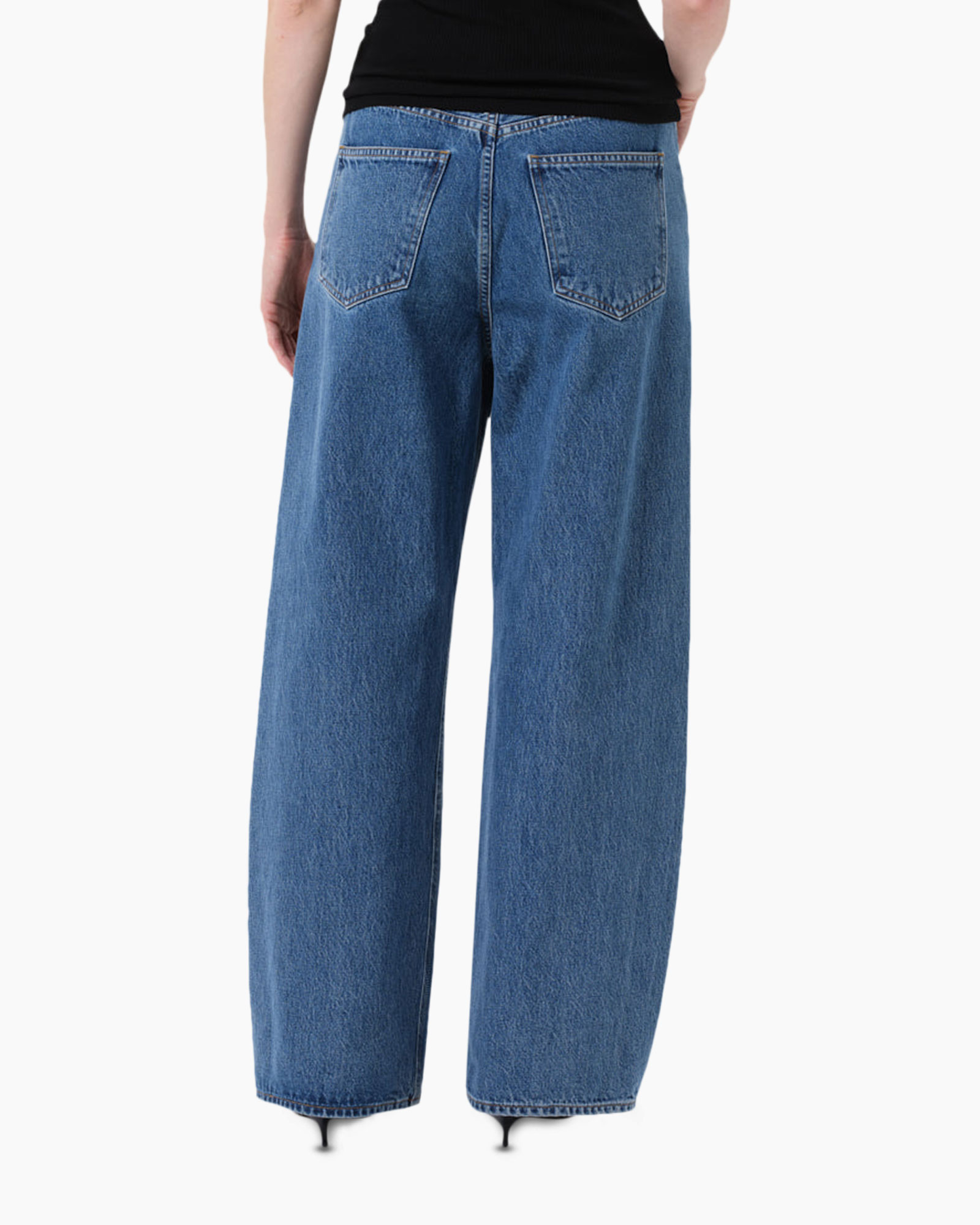 Jeans Low Curv Jean Blauw