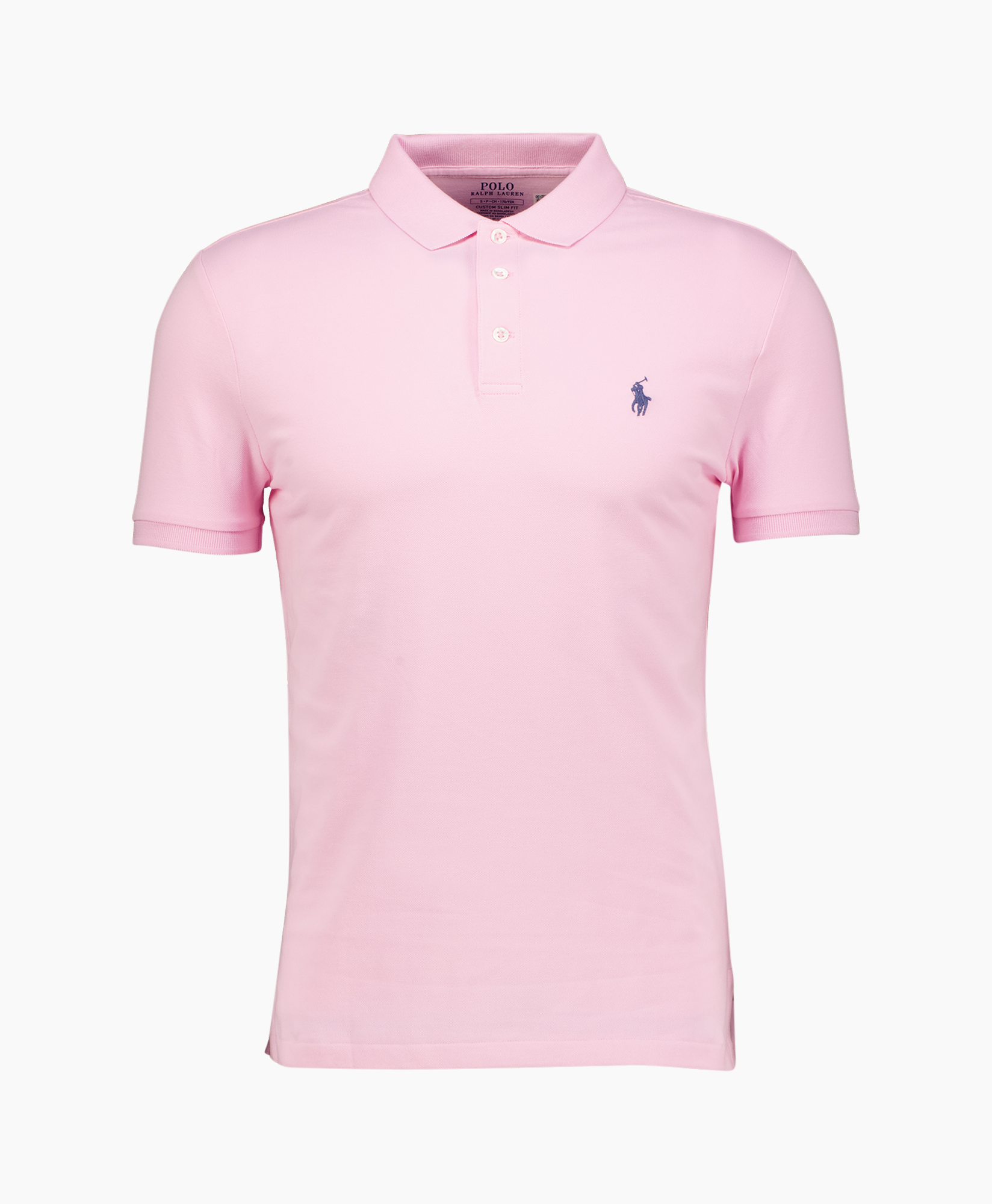 poloshirt, roze, korte mouwen, kraag, logo borduursel