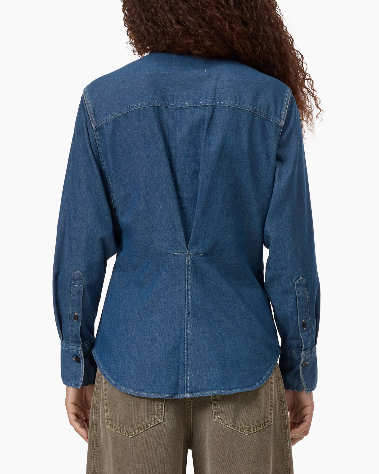denim, hemd, knopdown, langaam, blauw