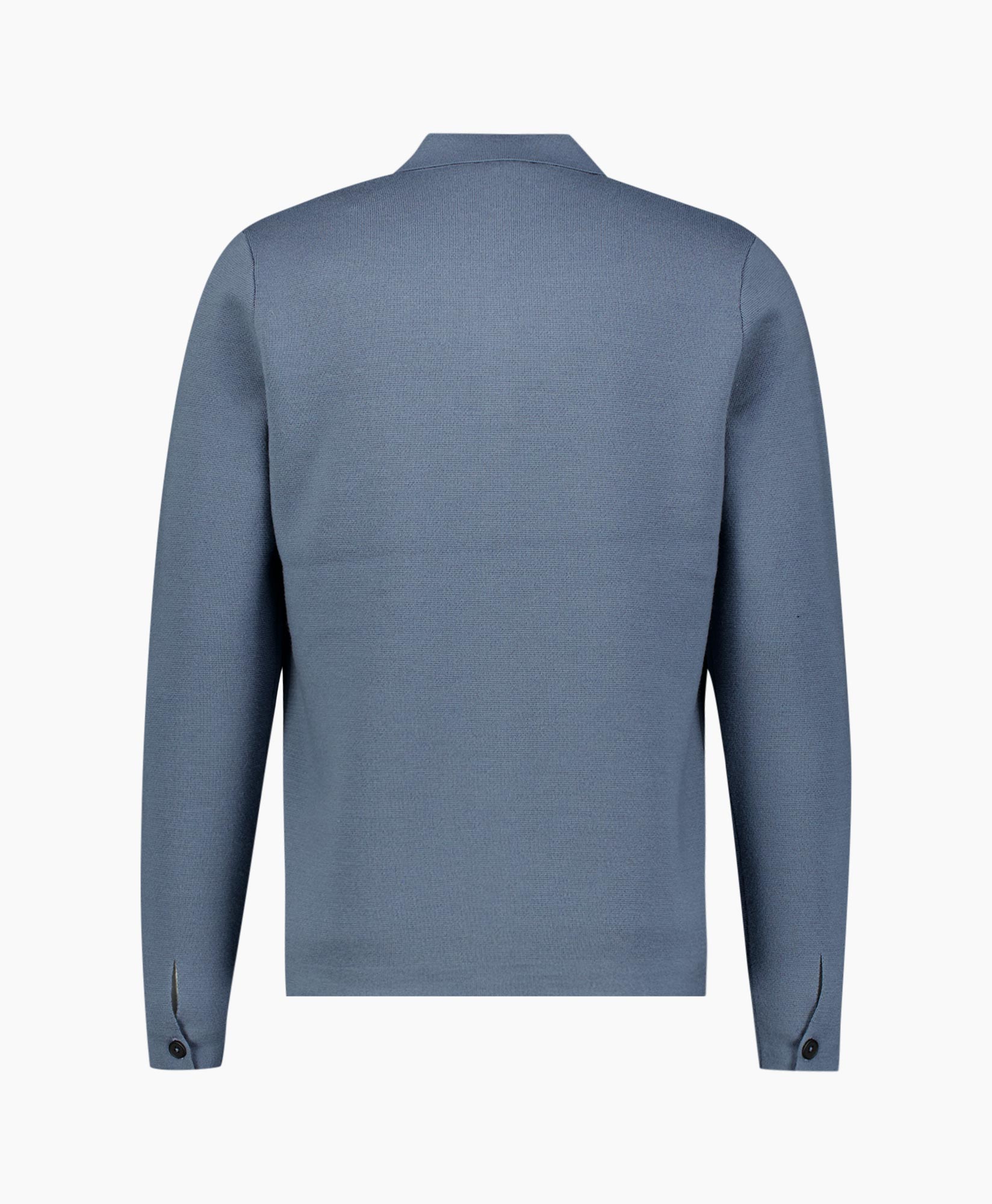 Vest Button Up midden blauw