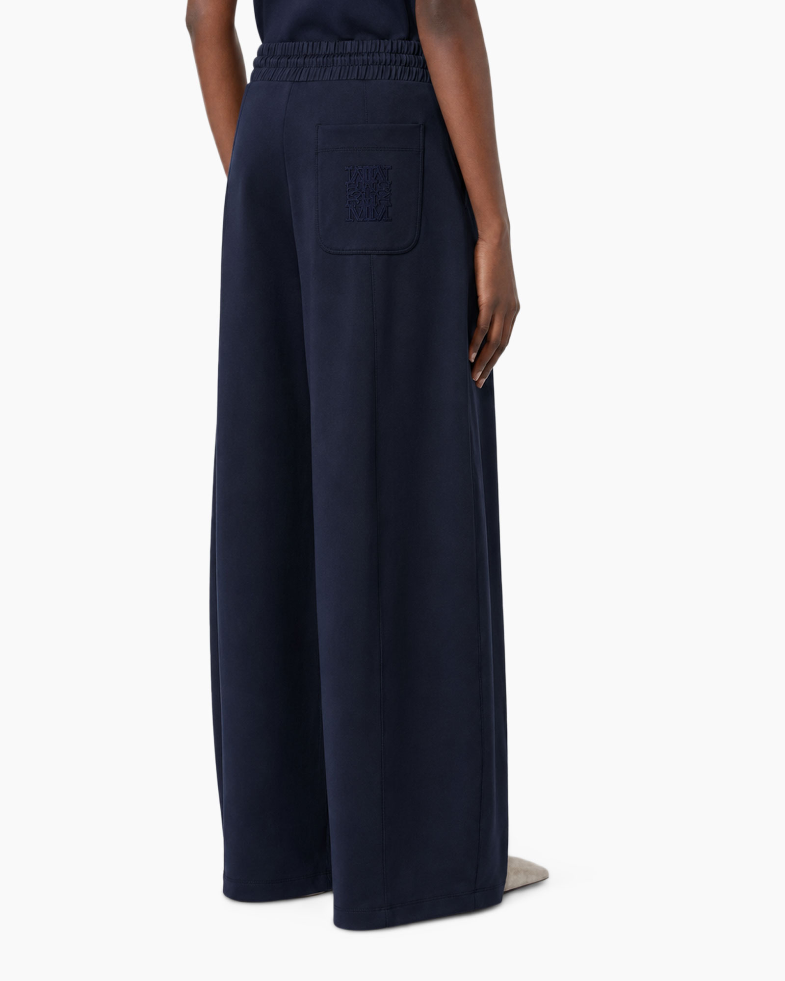broek, wijd brede, touwtje, navy, zacht
