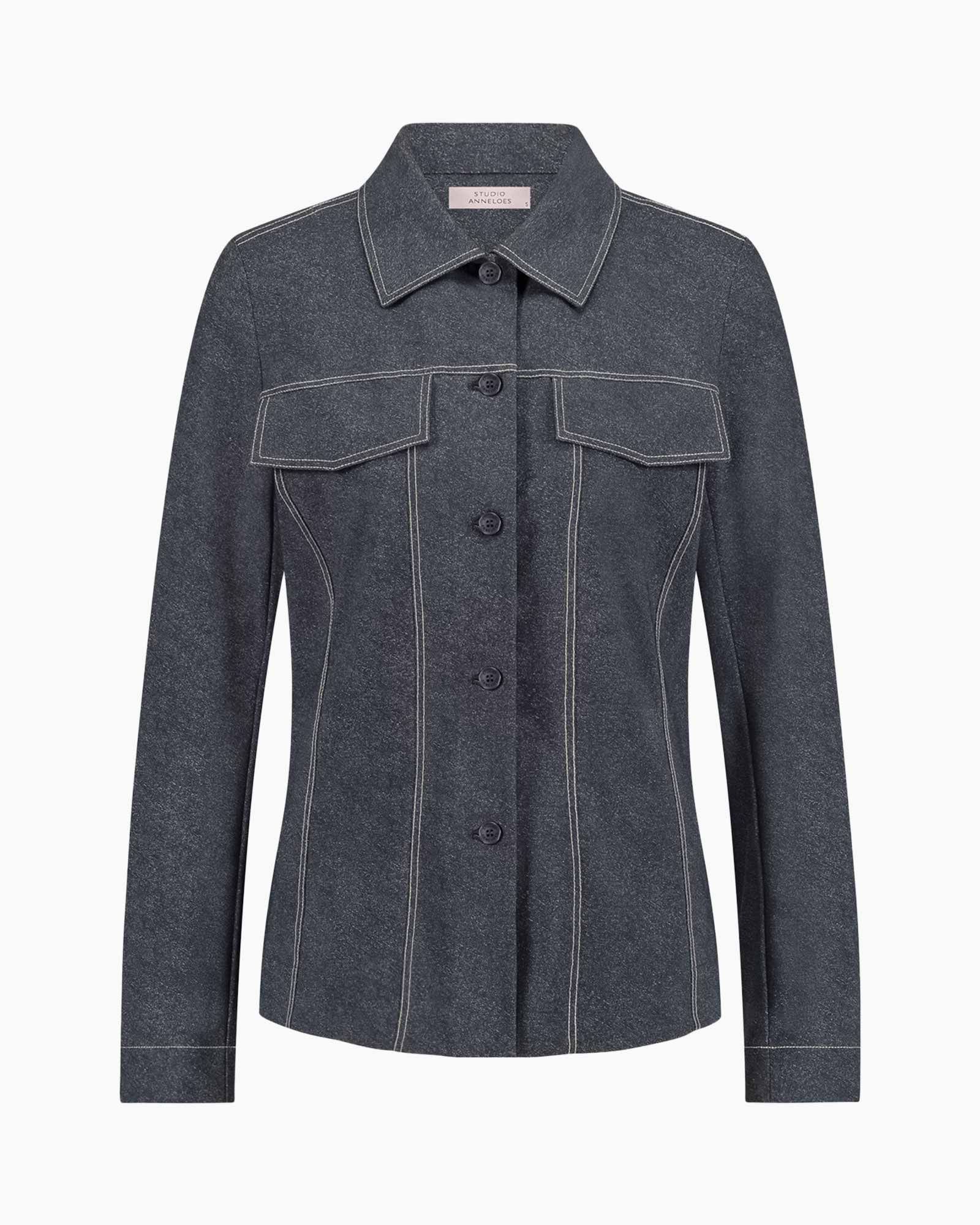 Blouse Josje Denim Blouse Zwart dessin