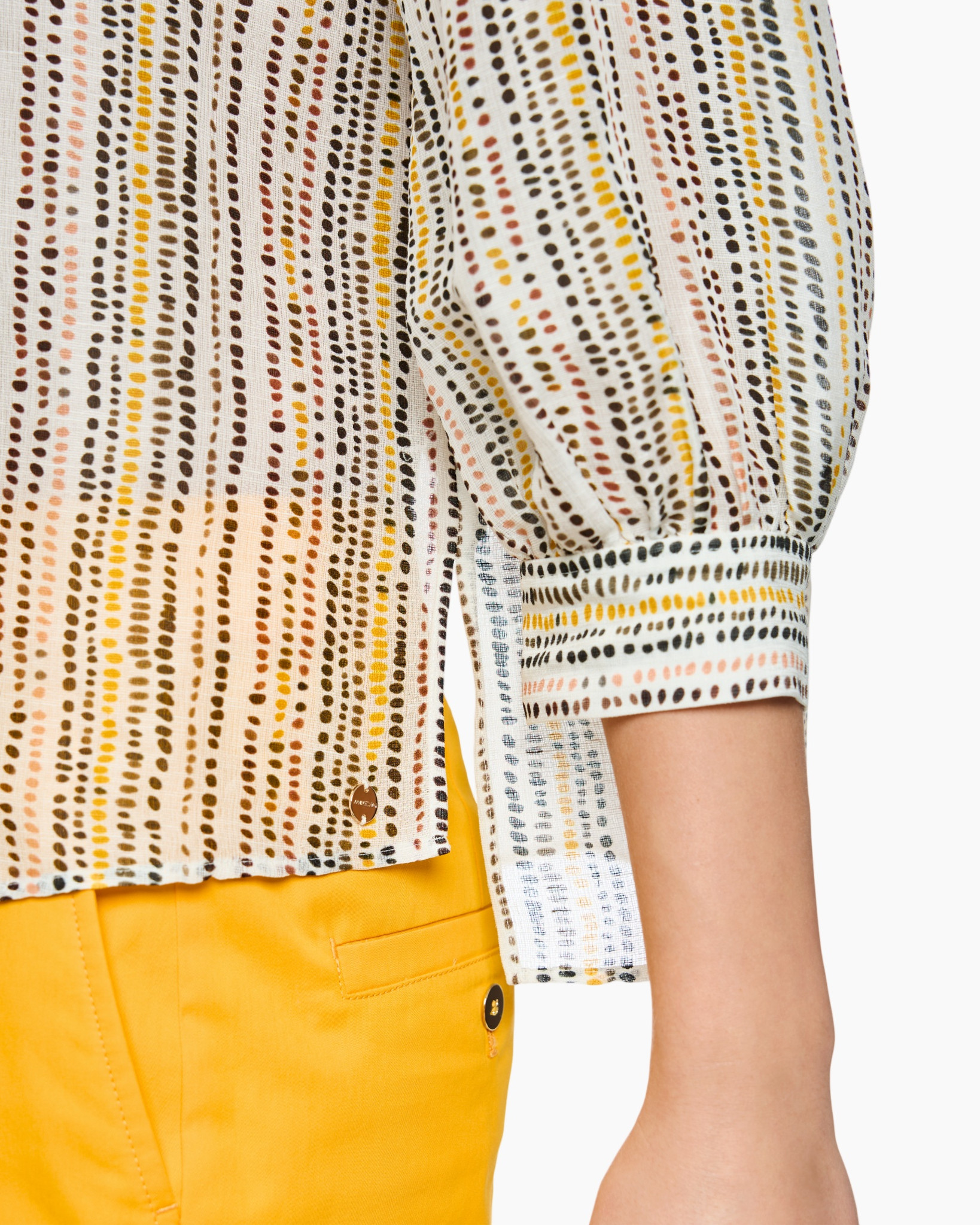 pattern, dots, striped, long sleeve, yellow