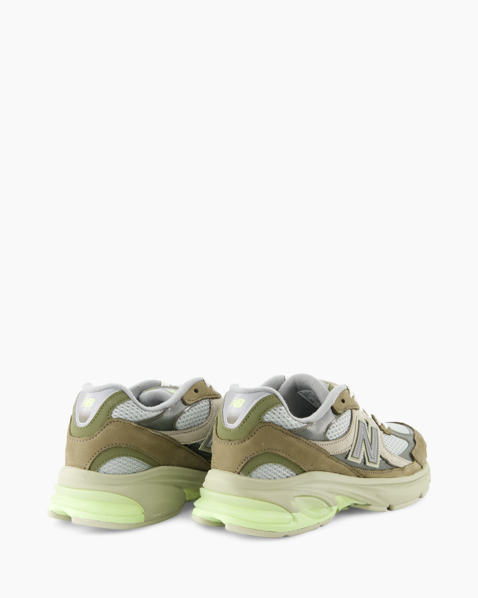 sneakers, running shoes, mesh, suede, green accents