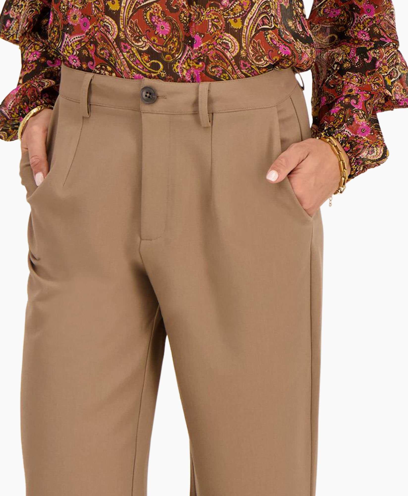 Pantalon Wide Leg Taupe