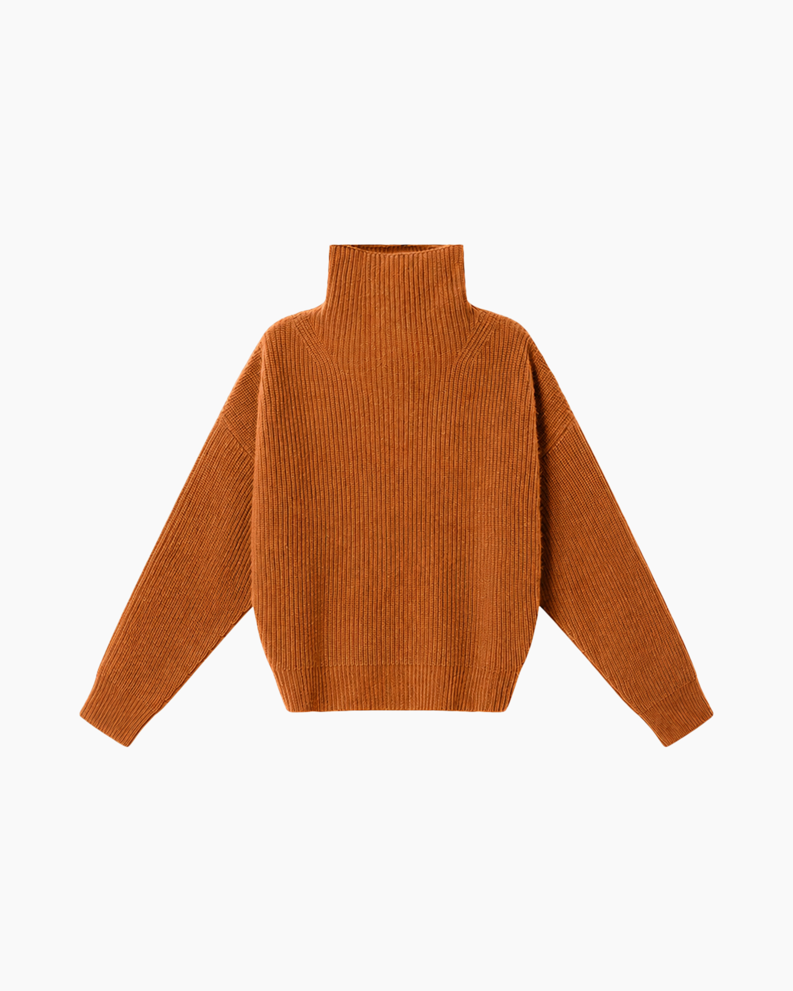 rolkraagtrui, gebreide, oranje, pull-over, trui