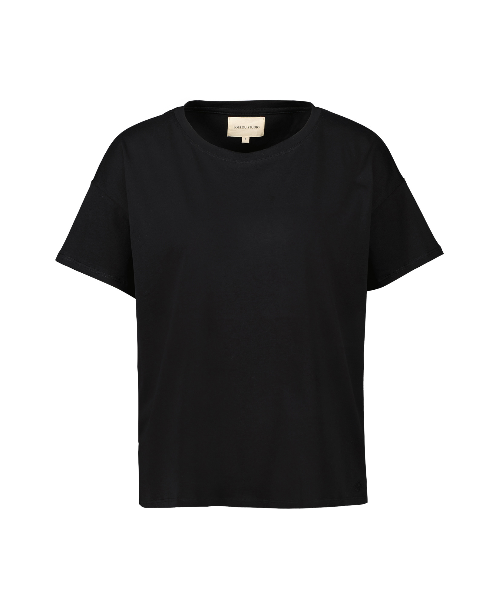 Loulou Studio Top & T-shirt Manches Courtes Oversi Zwart