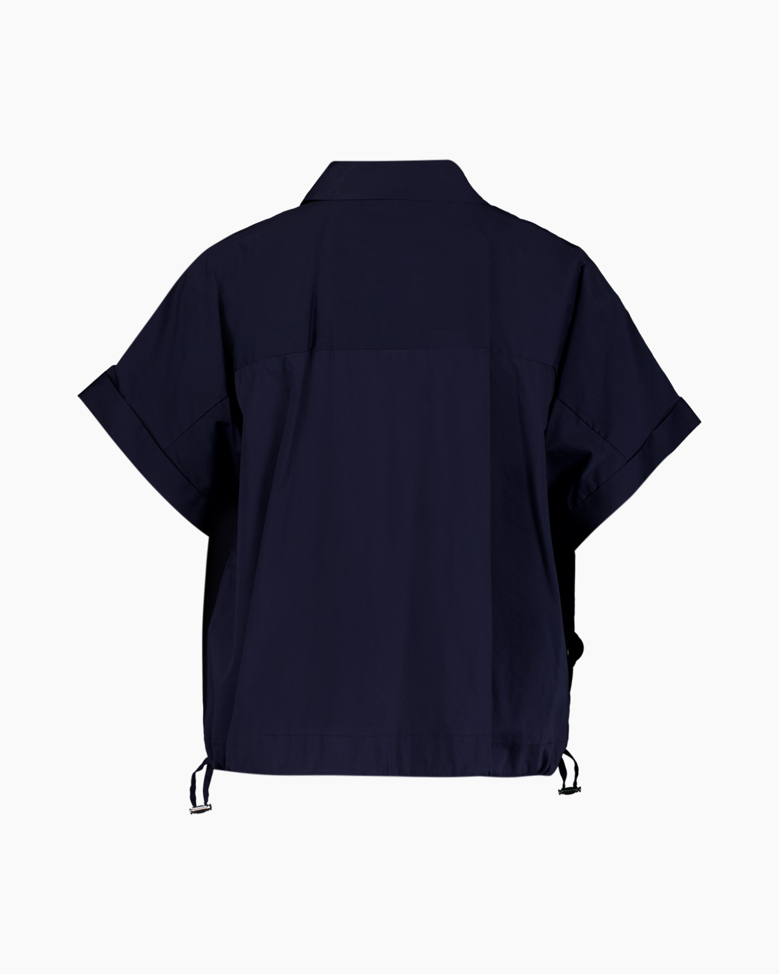 hemd, kortmouw, knopen, marineblauw, zakken