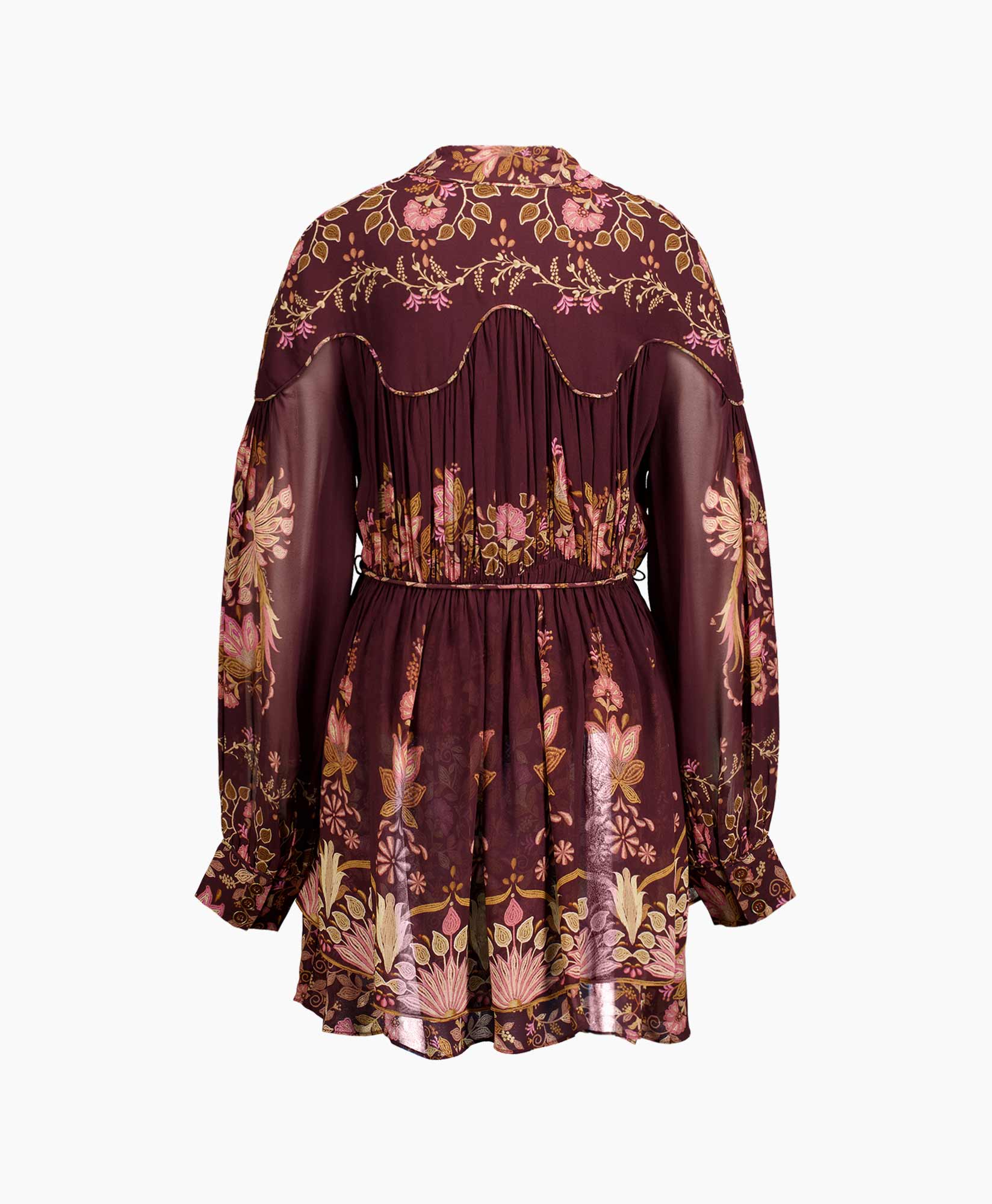 Mini Jurk Bella Knotted Neckline Mini Bordeaux