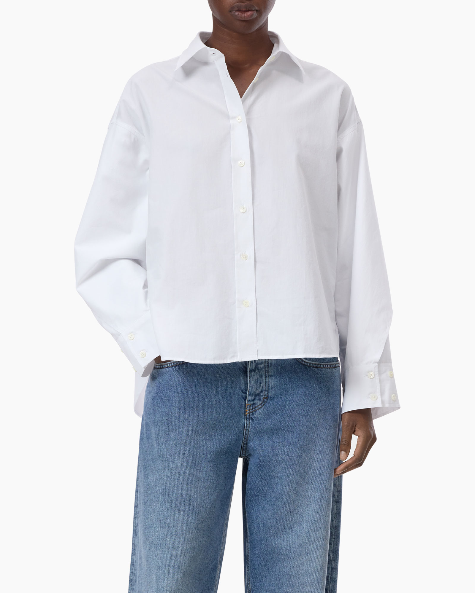 hemd, witte blouse, knopen overhemd, lange mouw, kraag shirt