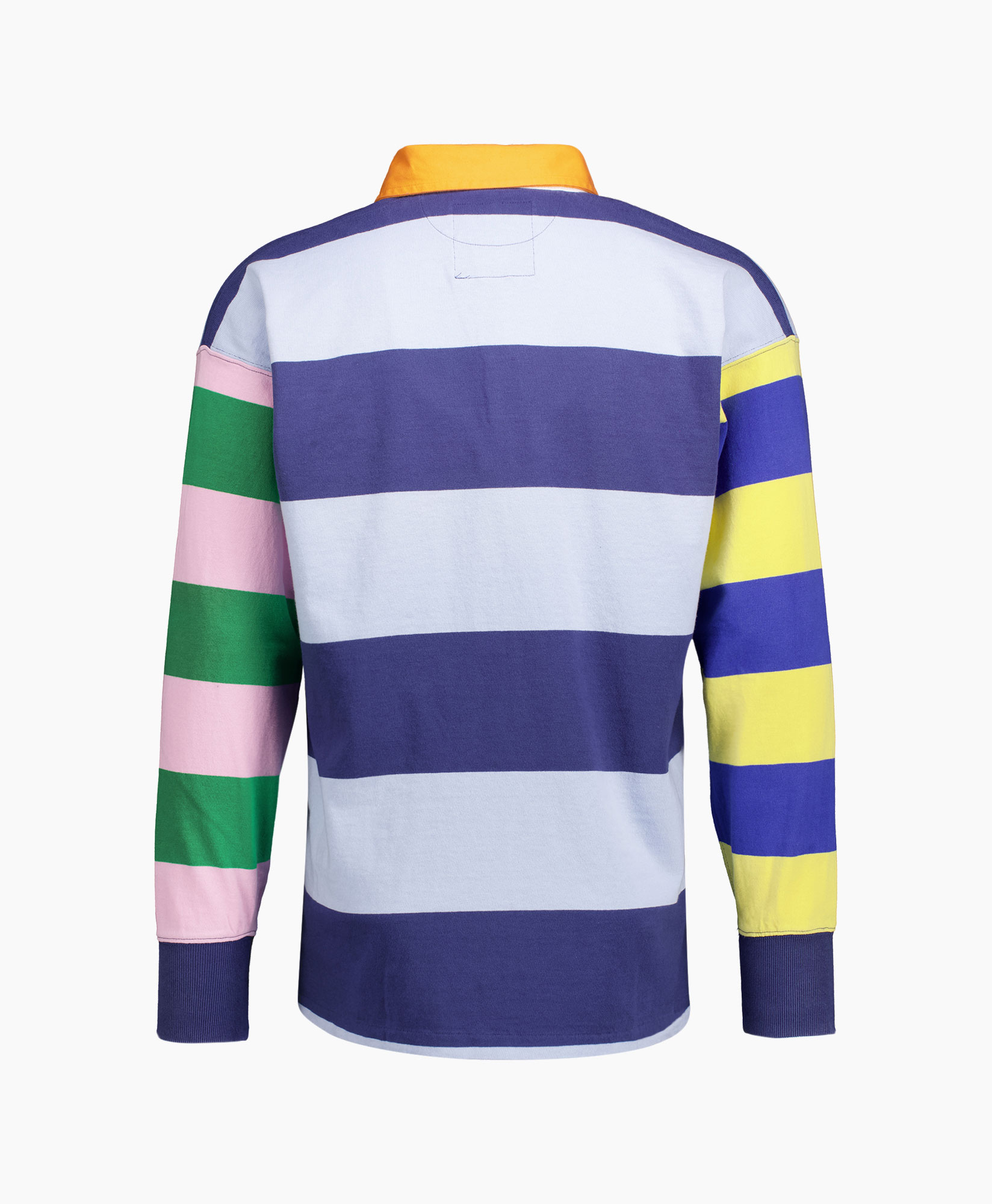 Polo Rugby Striped Ls Blauw