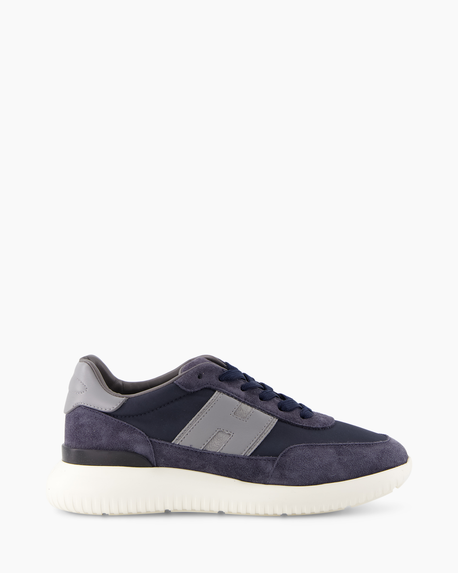 sneaker, running, navy, suede, made-up:gray-hardware