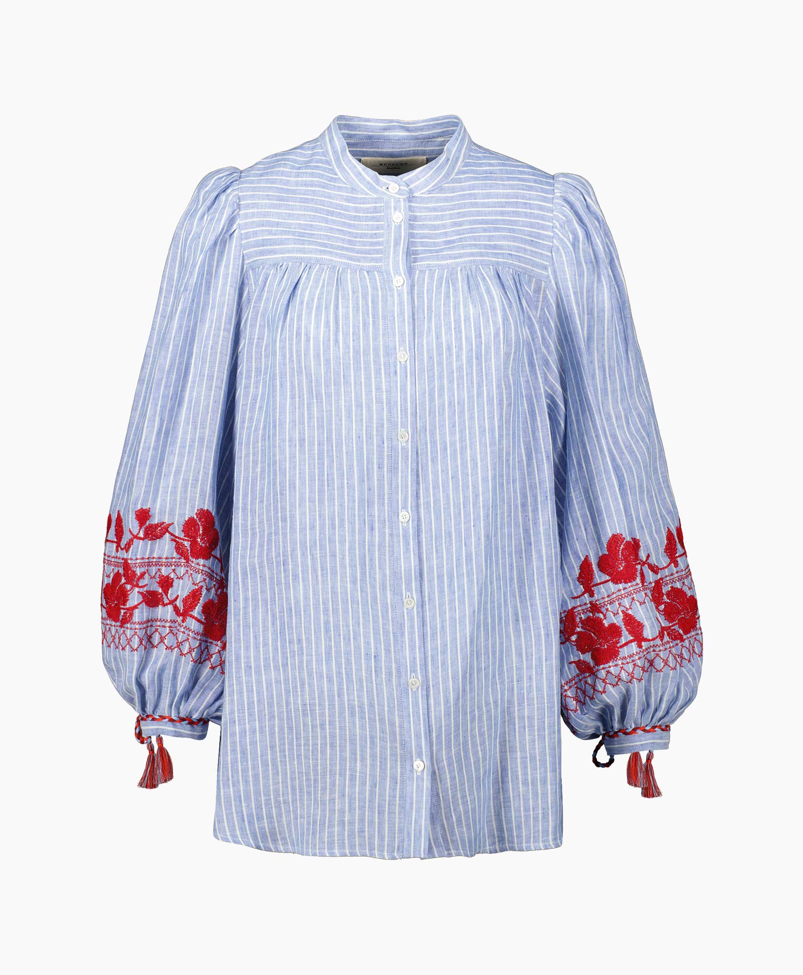 Maxmara Weekend Blouse Legno Blauw dessin
