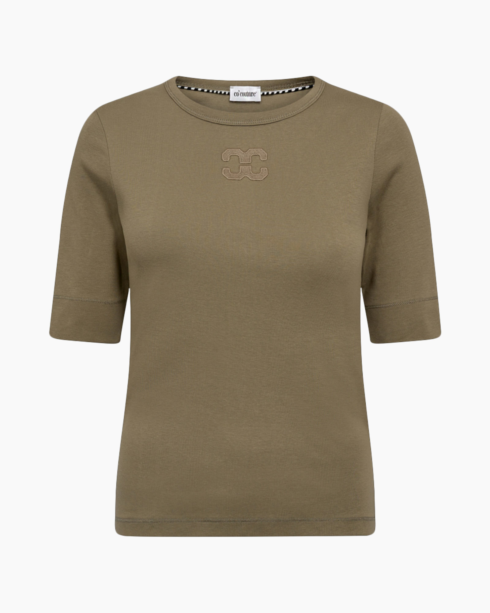 T-shirt Korte Mouw Granny Embroidery Groen